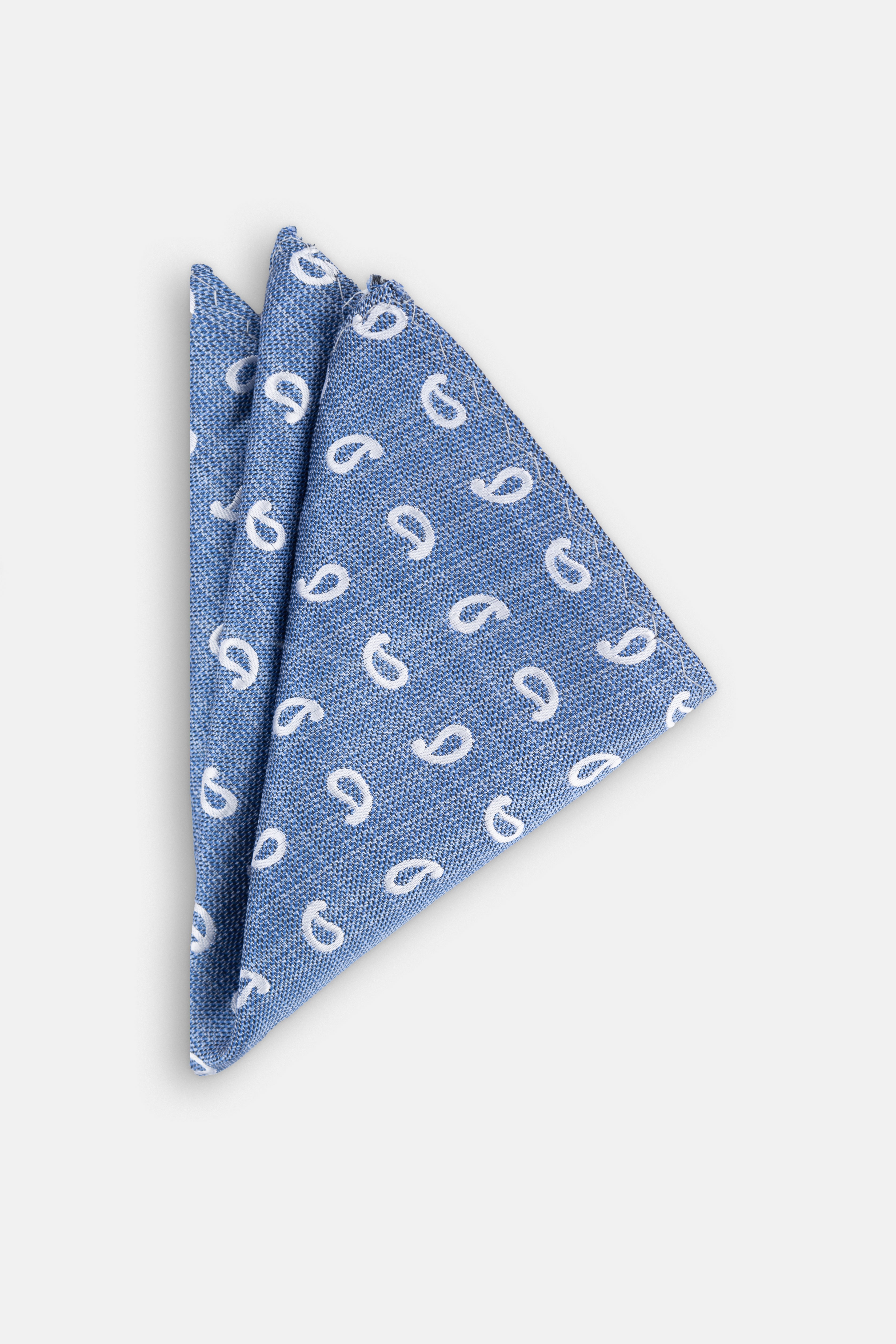 Jacquard Blue Tie Necktie with Handkerchief