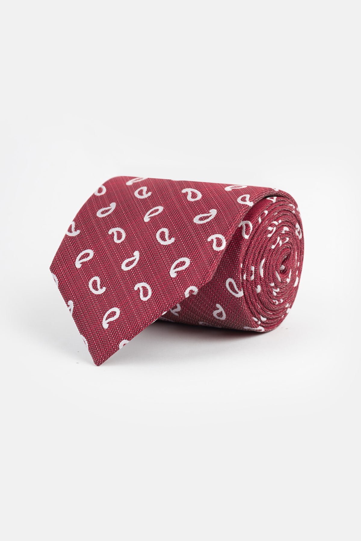 Jacquard Red Tie Necktie with Handkerchief