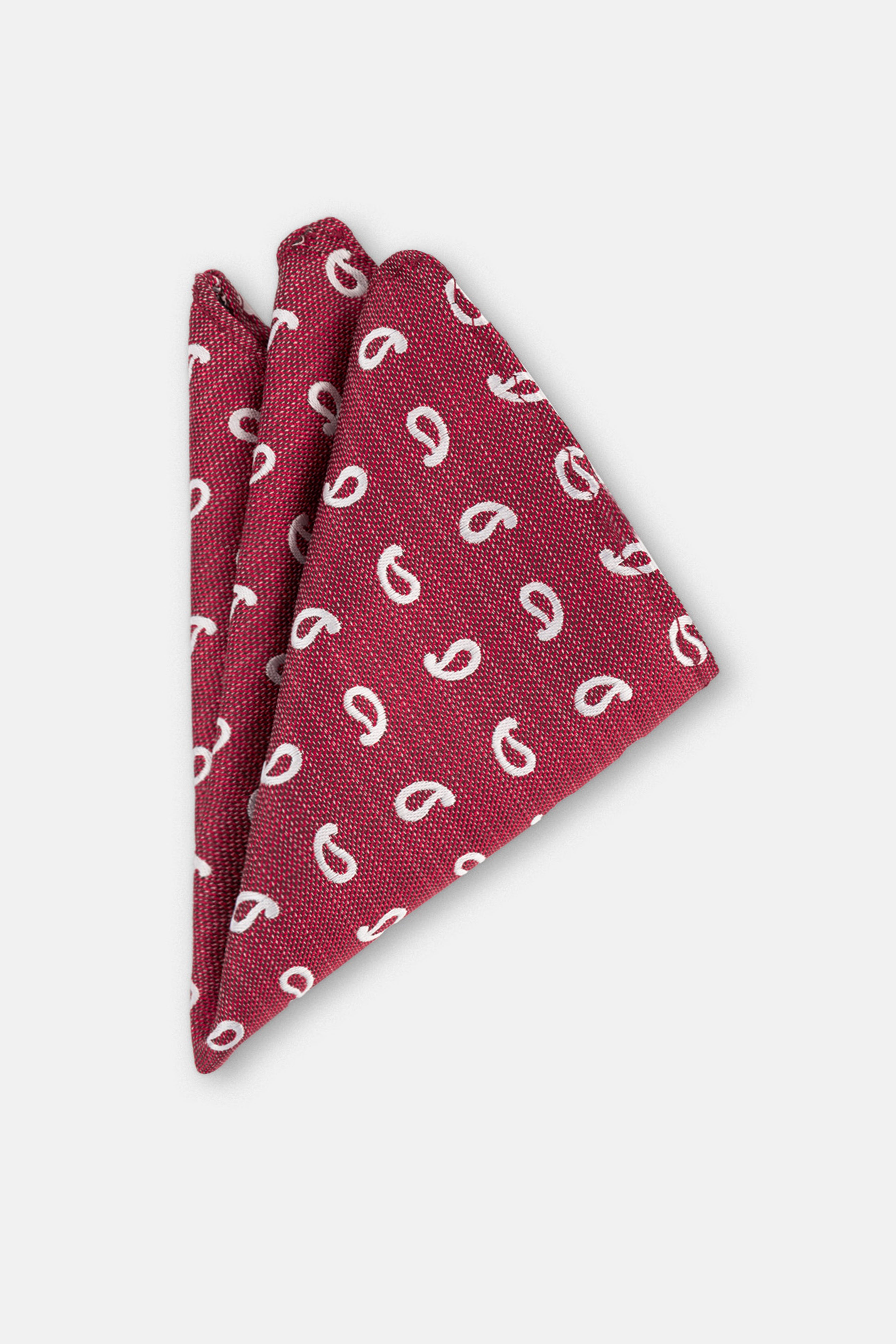 Jacquard Red Tie Necktie with Handkerchief