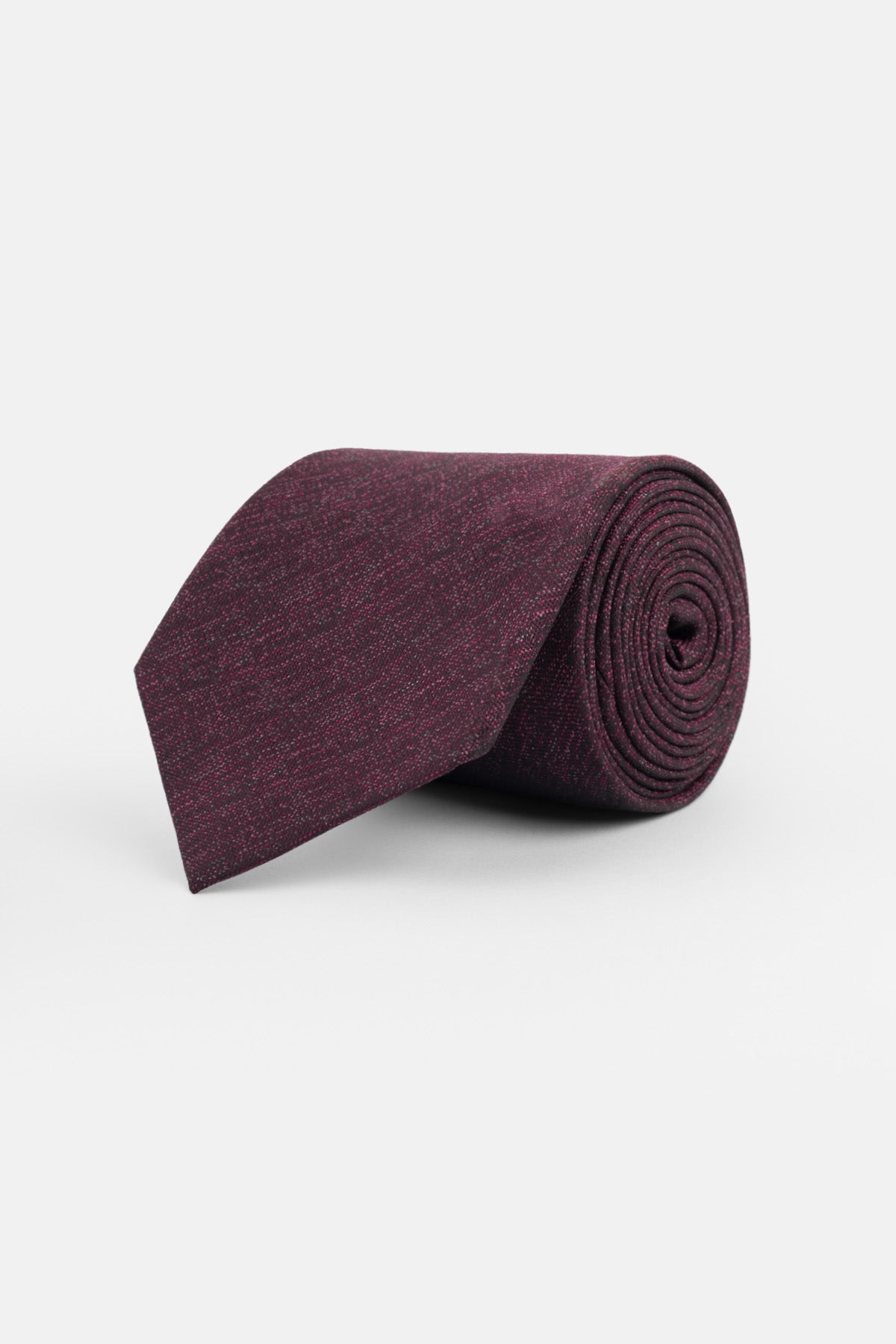 Jacquard Dark-Red Tie Necktie with Handkerchief