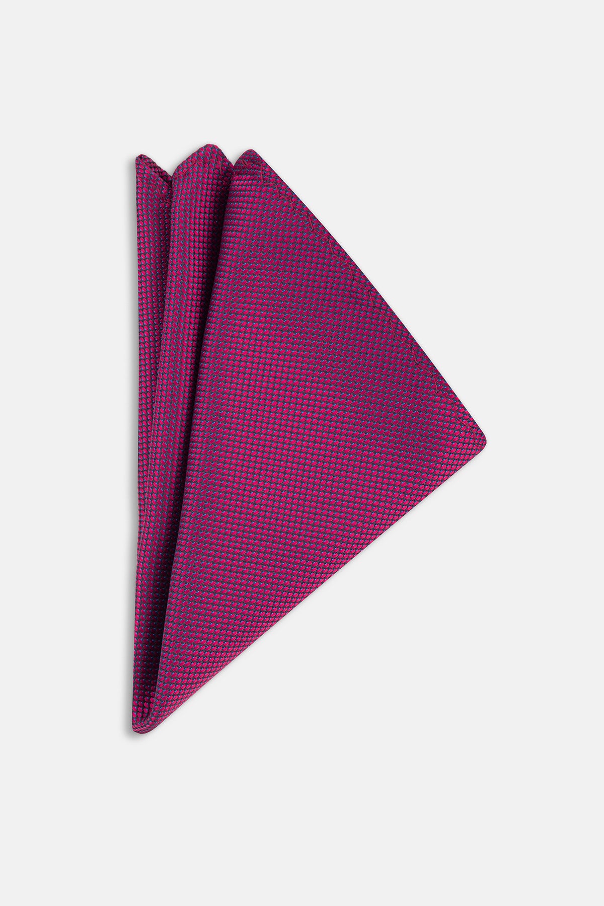 Jacquard Quinacridone Magenta Red Tie Necktie with Handkerchief