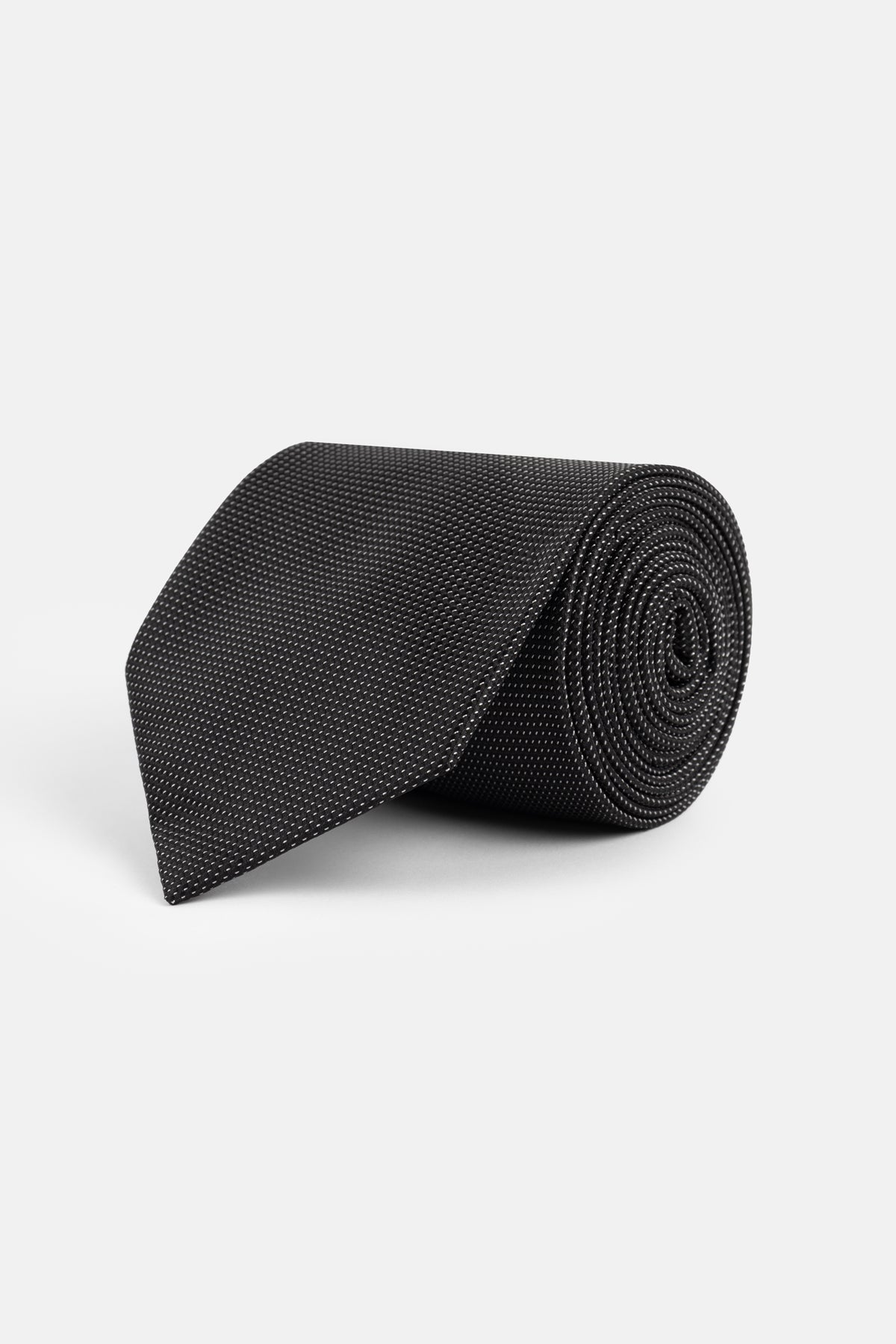 Jacquard Black Tie Necktie with Handkerchief