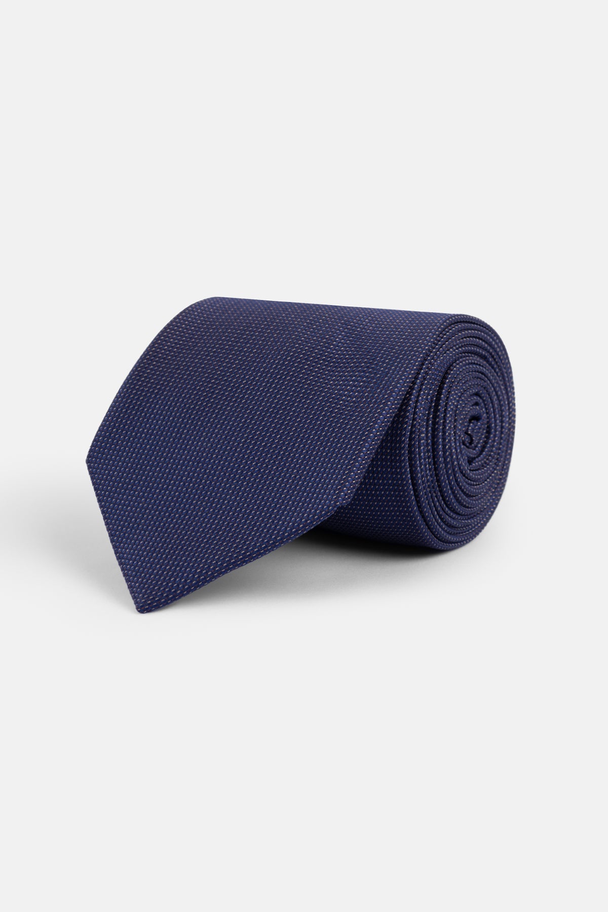 Jacquard Navy Tie Necktie with Handkerchief