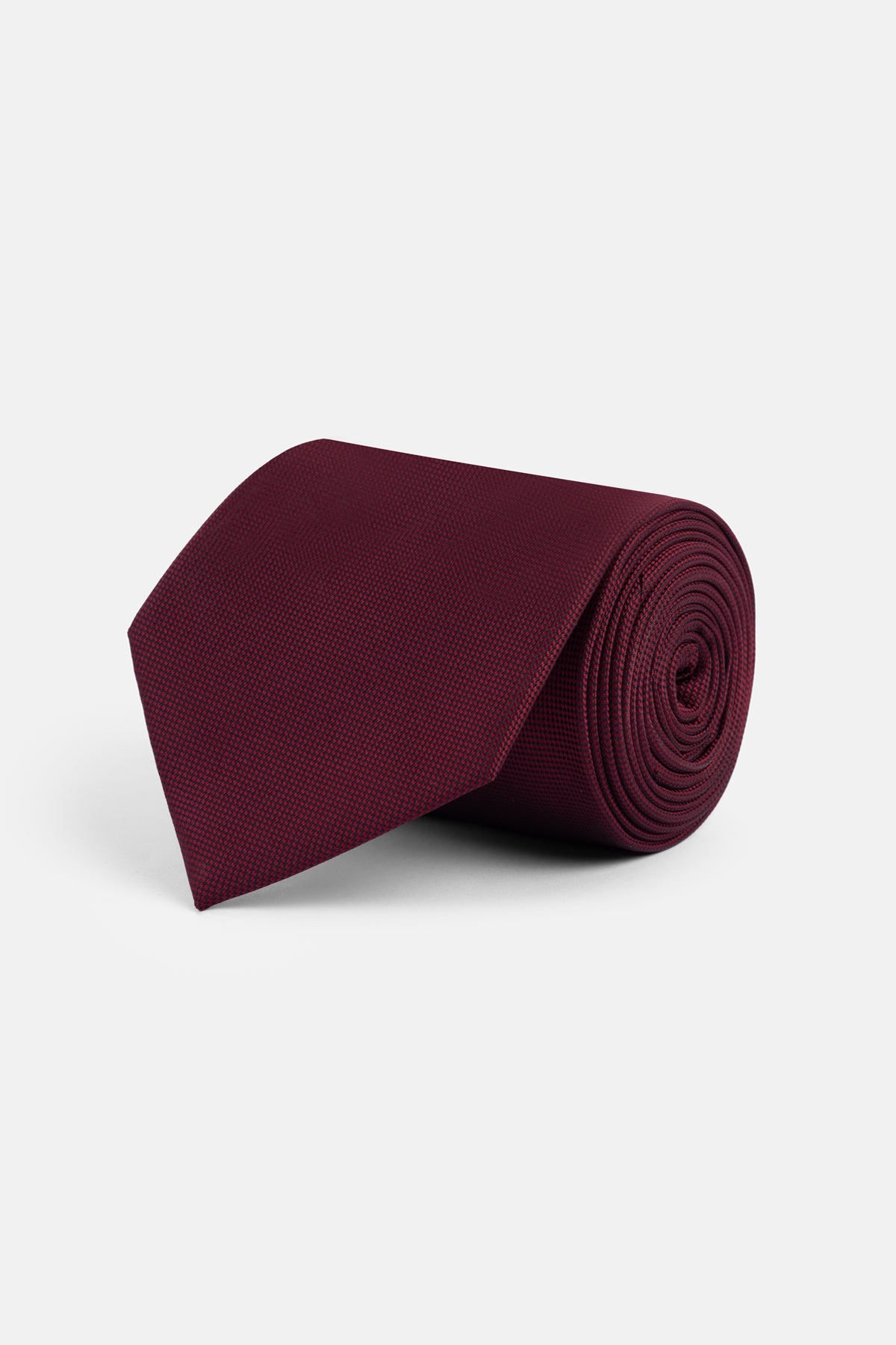 Jacquard Dark Red Tie Necktie with Handkerchief