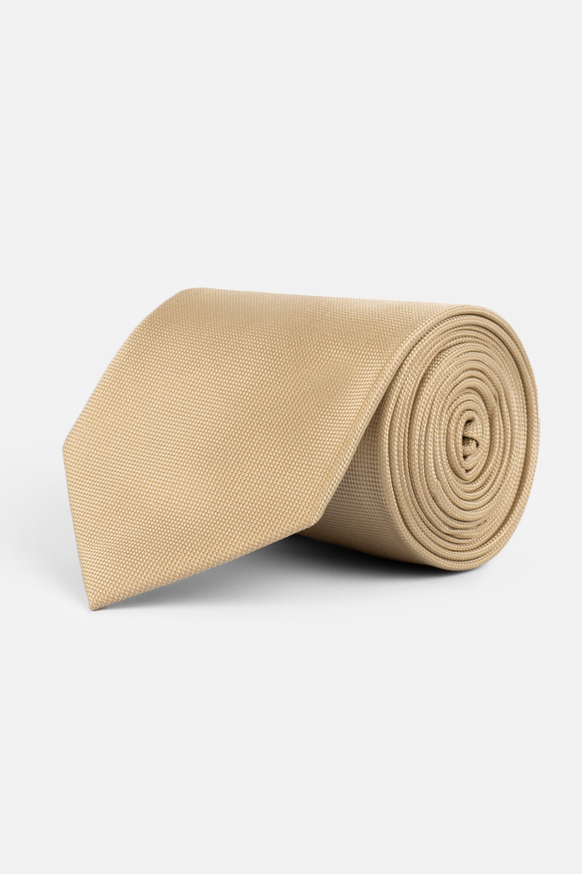 Jacquard Beige Tie Necktie with Handkerchief