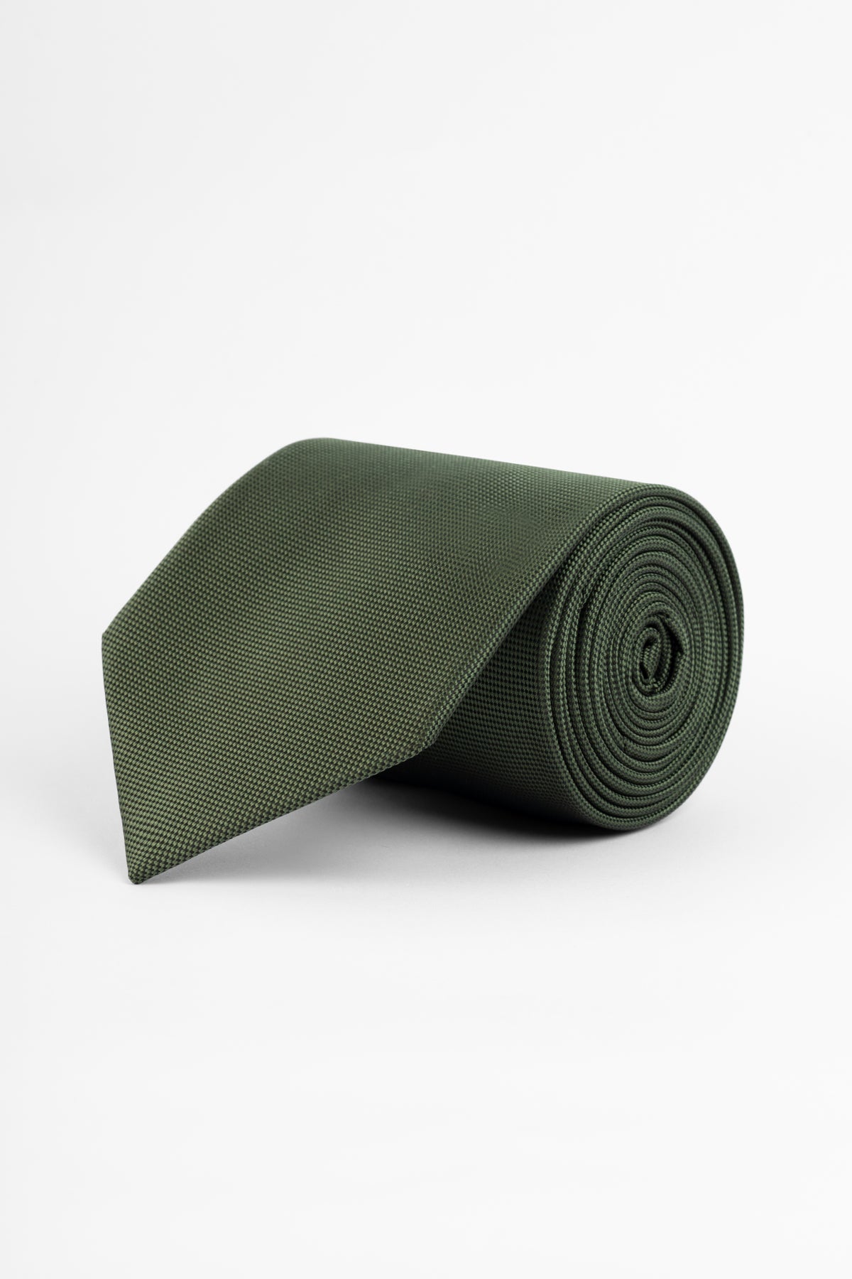 Jacquard Dark Green Tie Necktie with Handkerchief