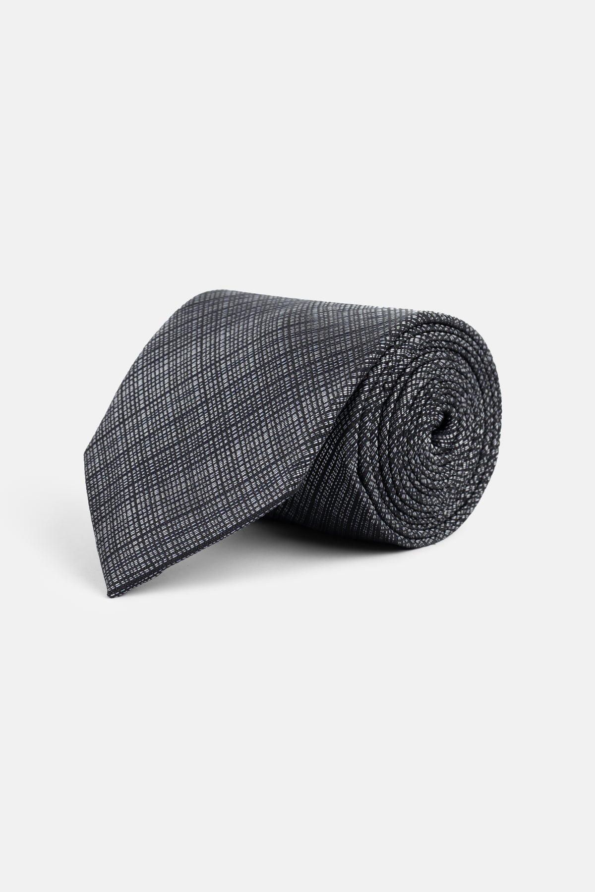 Jacquard Black Tie Necktie with Handkerchief