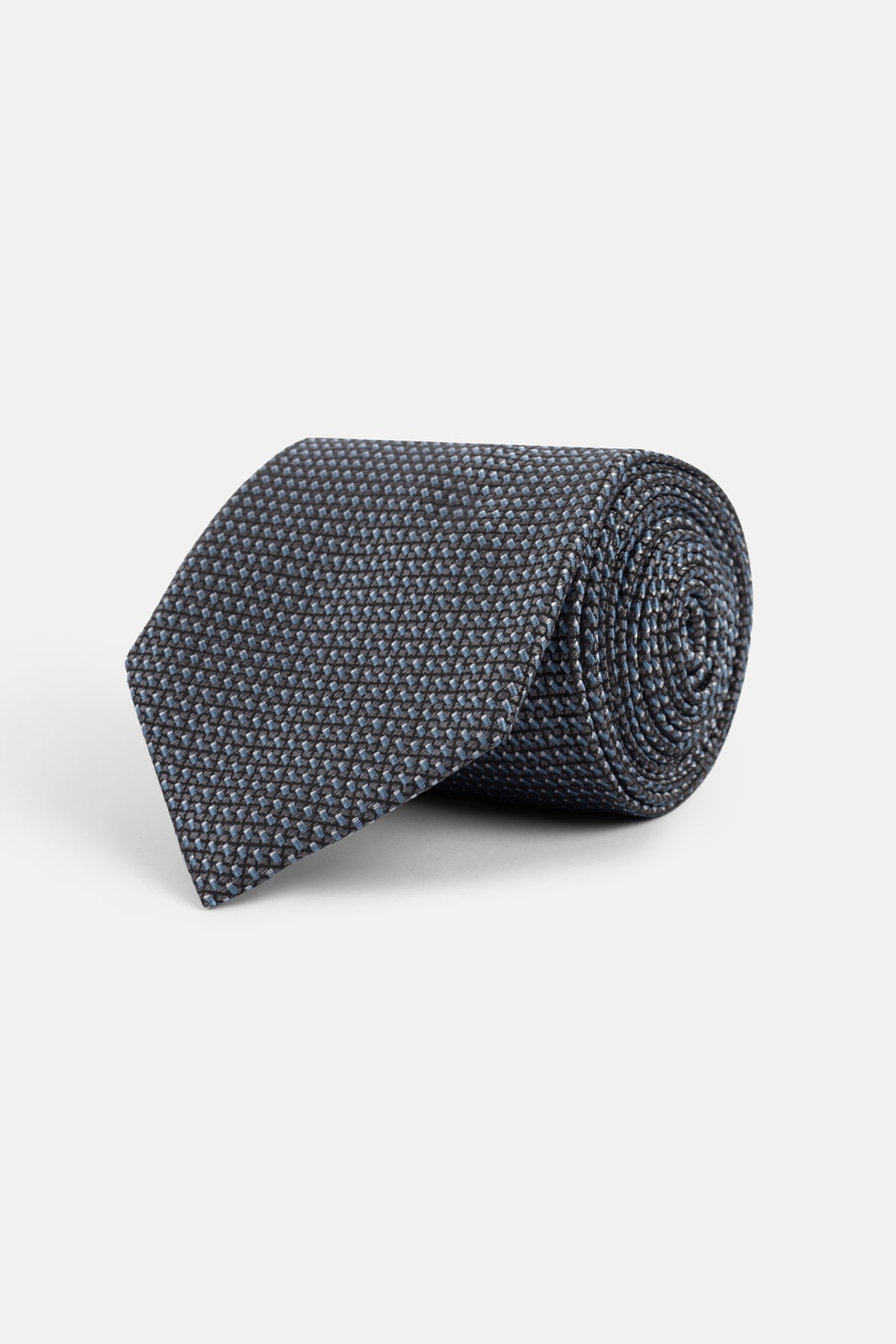 Jacquard Dark Gray Tie Necktie with Handkerchief