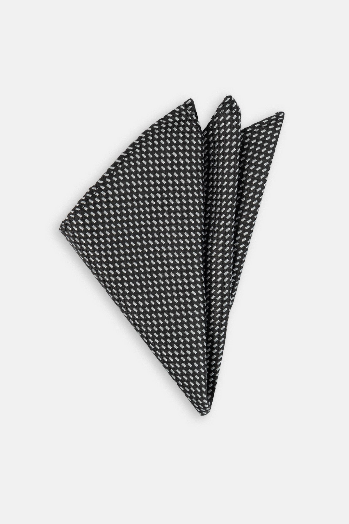 Jacquard Black Tie Necktie with Handkerchief