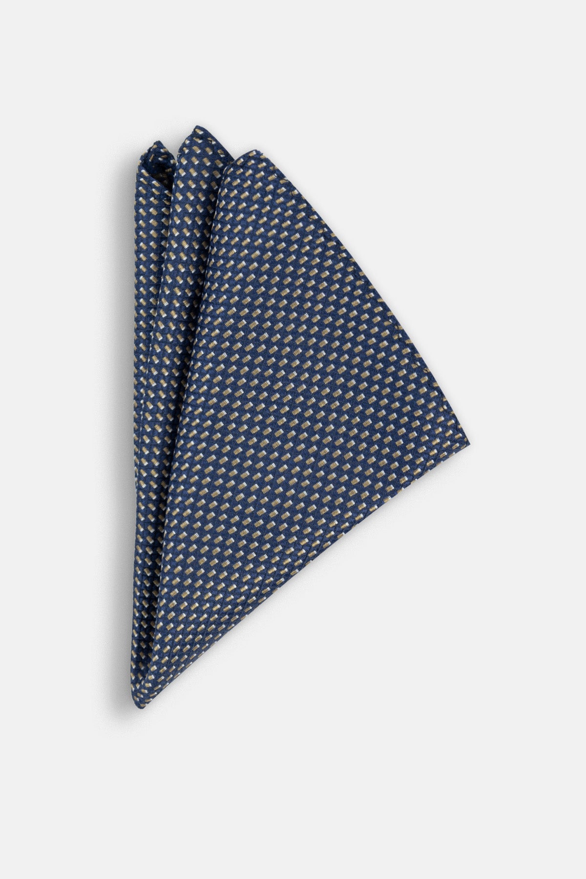 Jacquard Navy Tie Necktie with Handkerchief