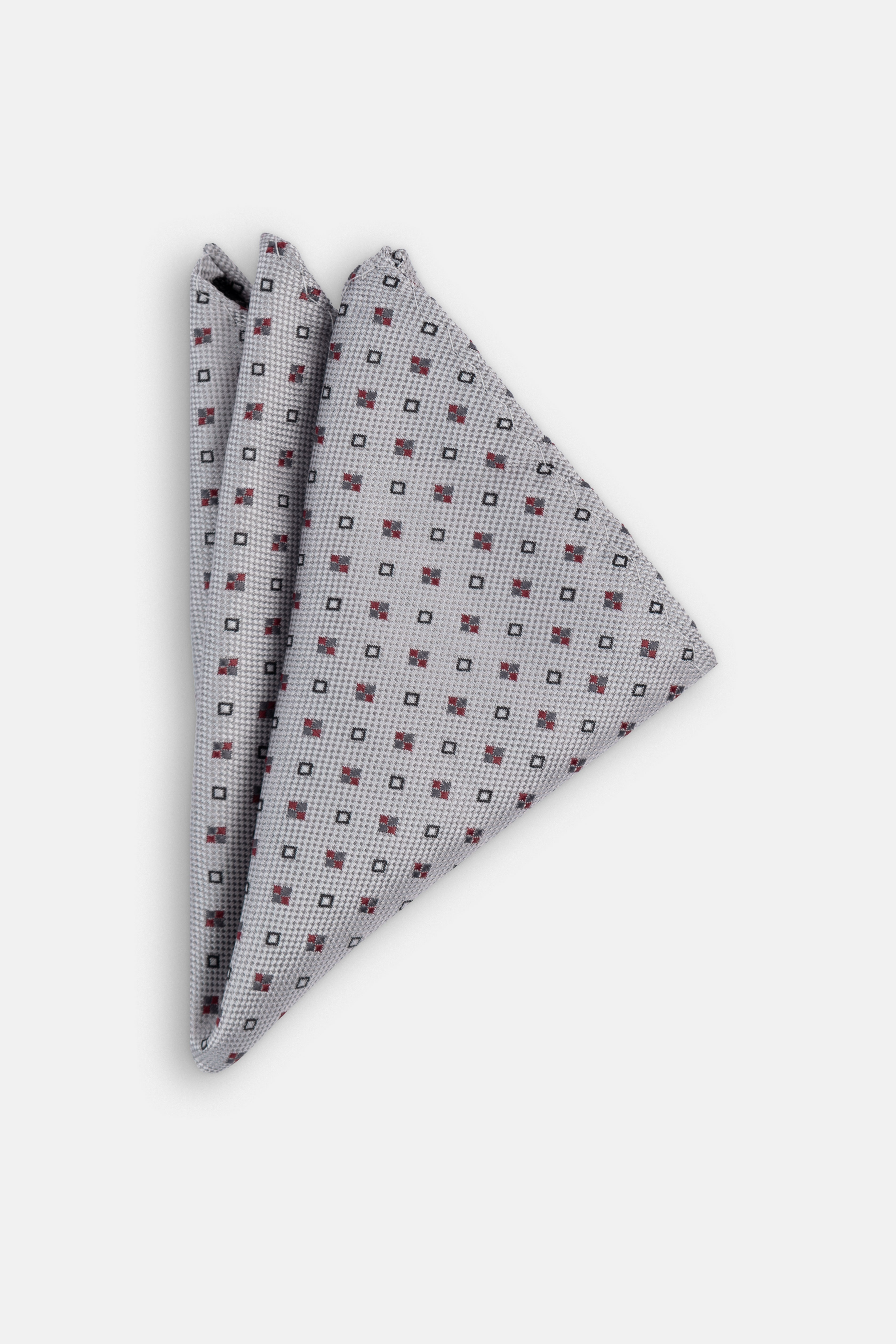 Jacquard Light Gray Tie Necktie with Handkerchief