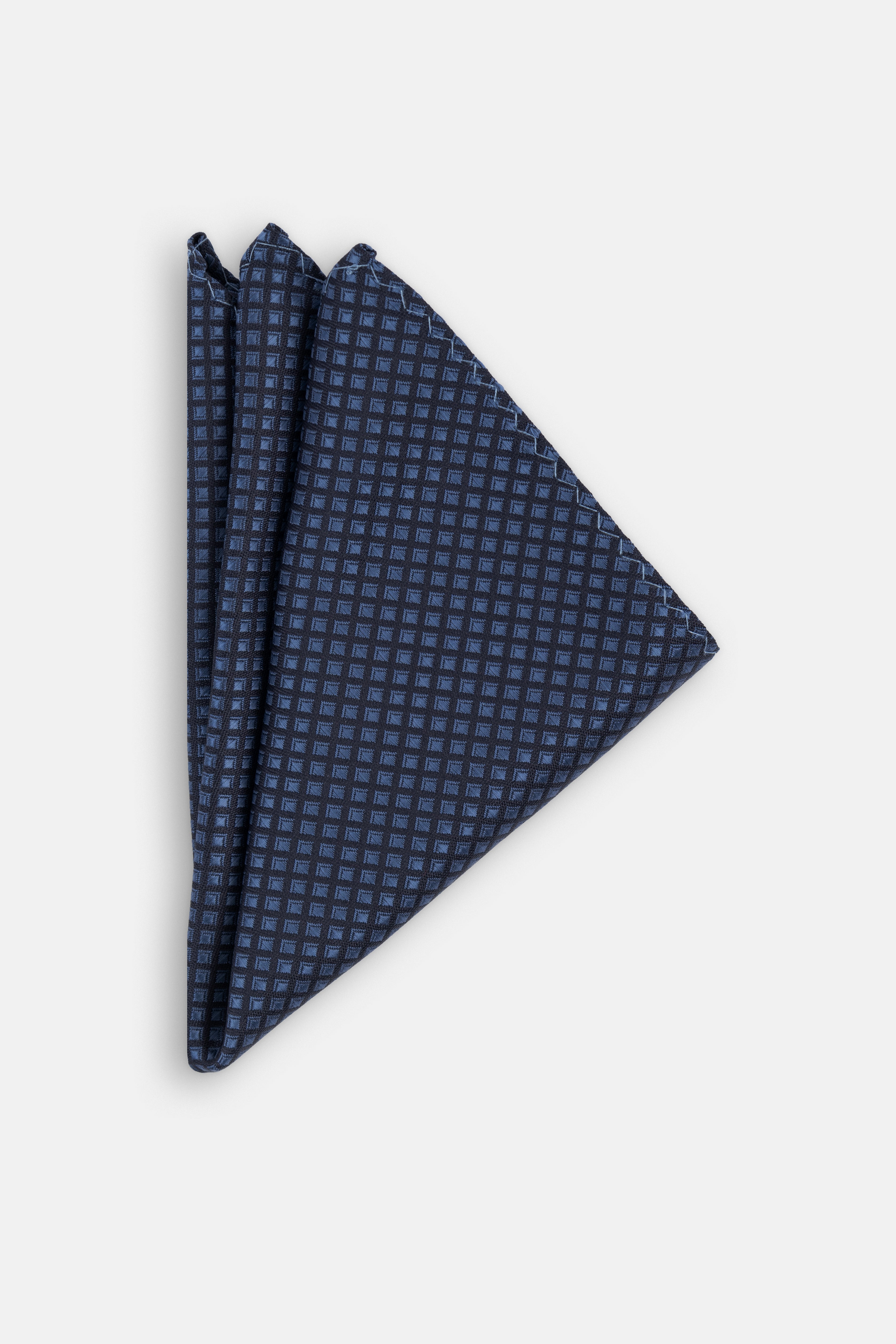 Jacquard Navy Tie Necktie with Handkerchief