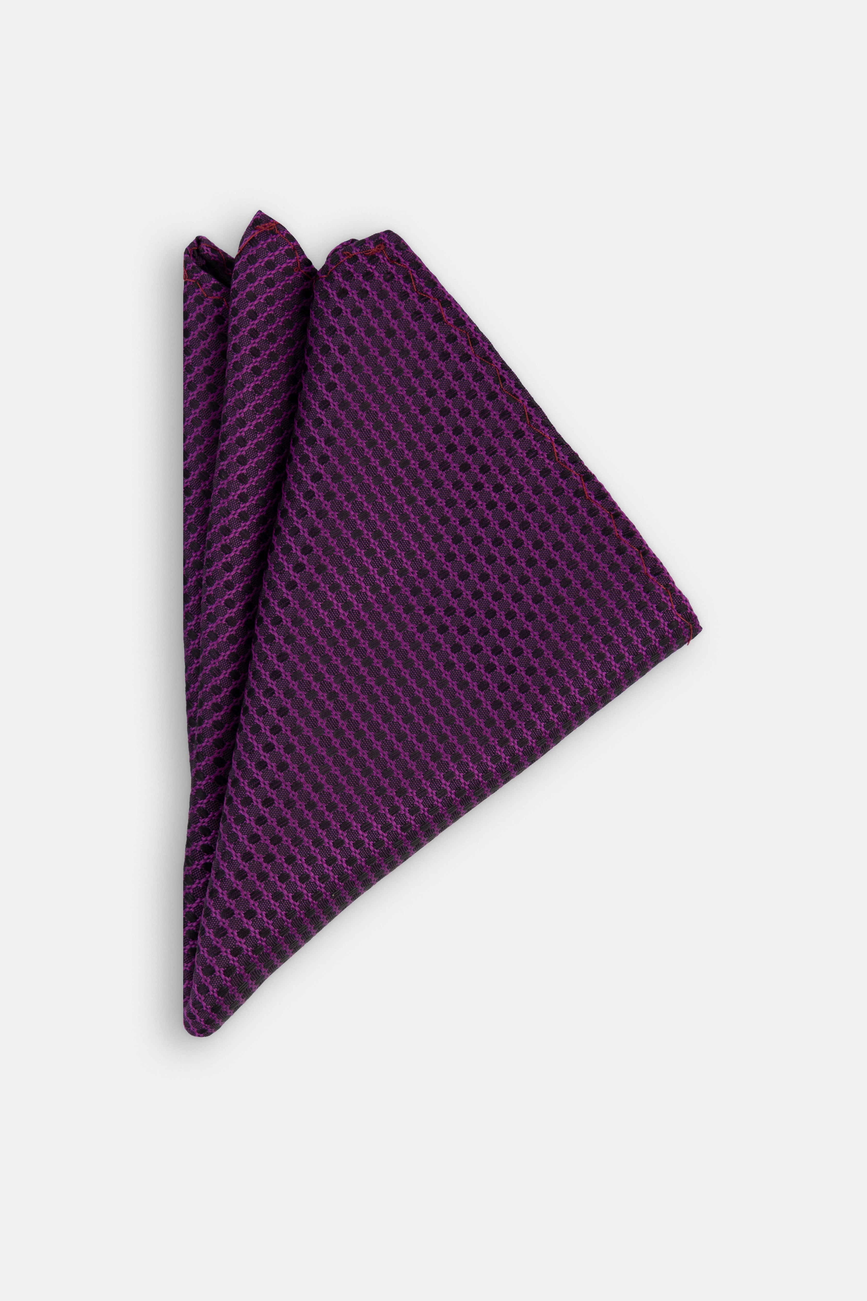 Jacquard Dark Mauve Tie Necktie with Handkerchief