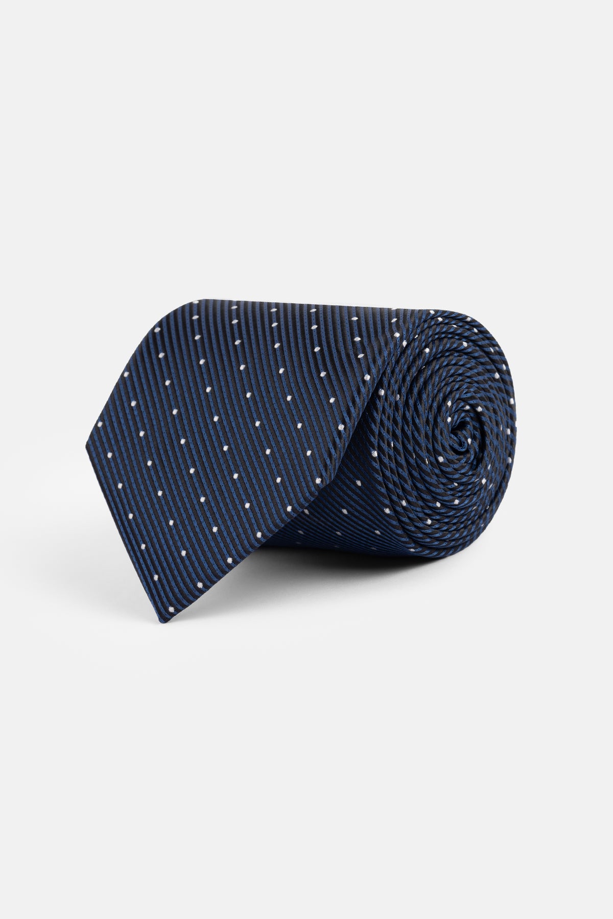 Jacquard Dark Navy Tie Necktie with Handkerchief