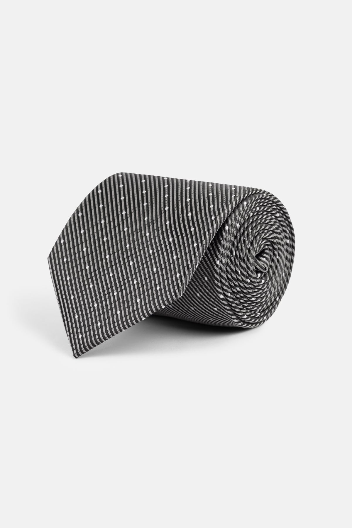 Jacquard Black Tie Necktie with Handkerchief