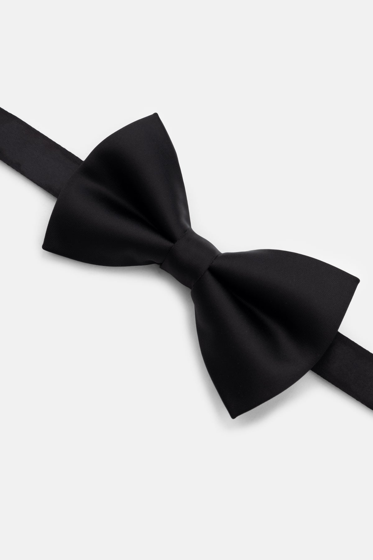 Satin Black Bow Tie