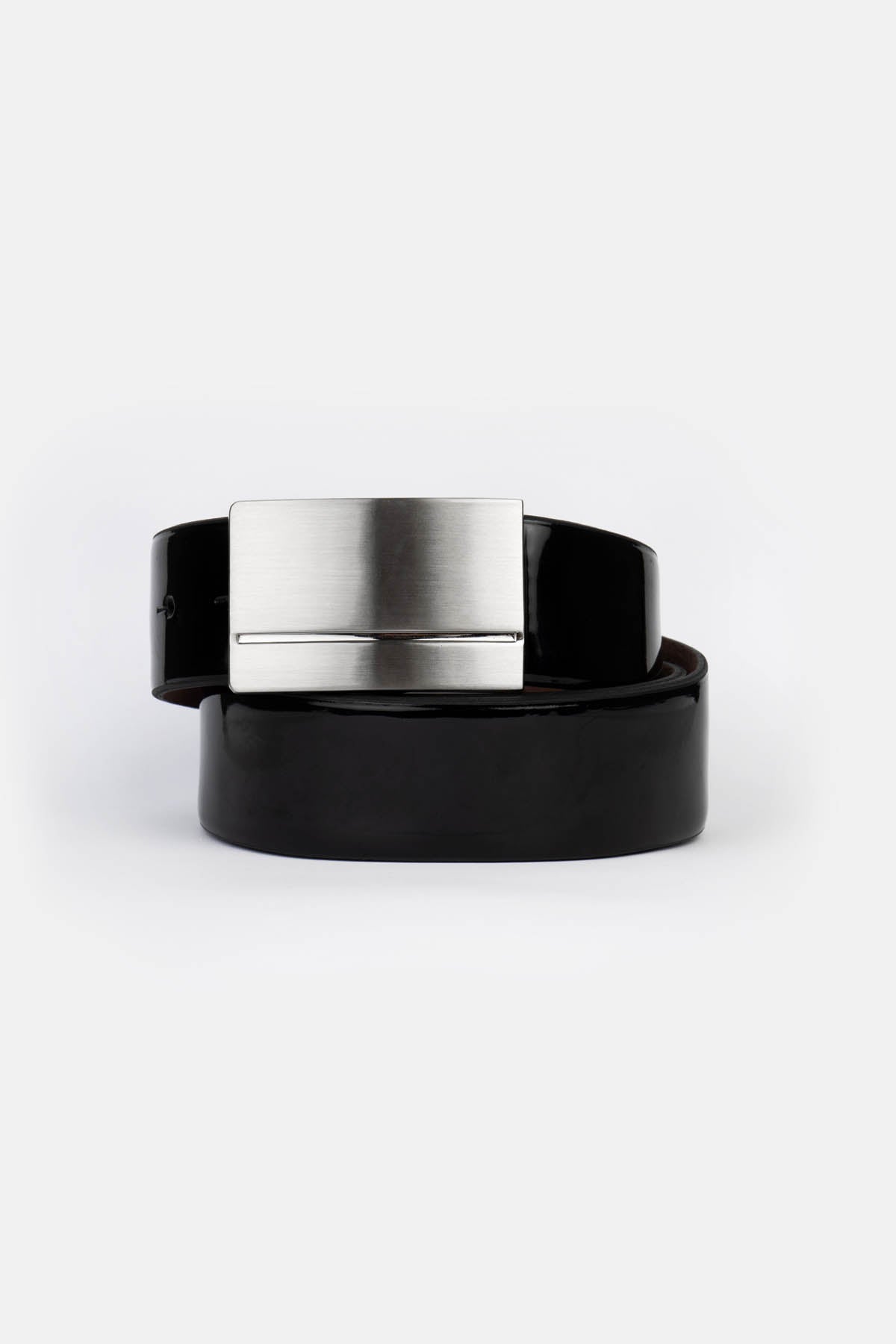 Black Classic Leather Belt - 1