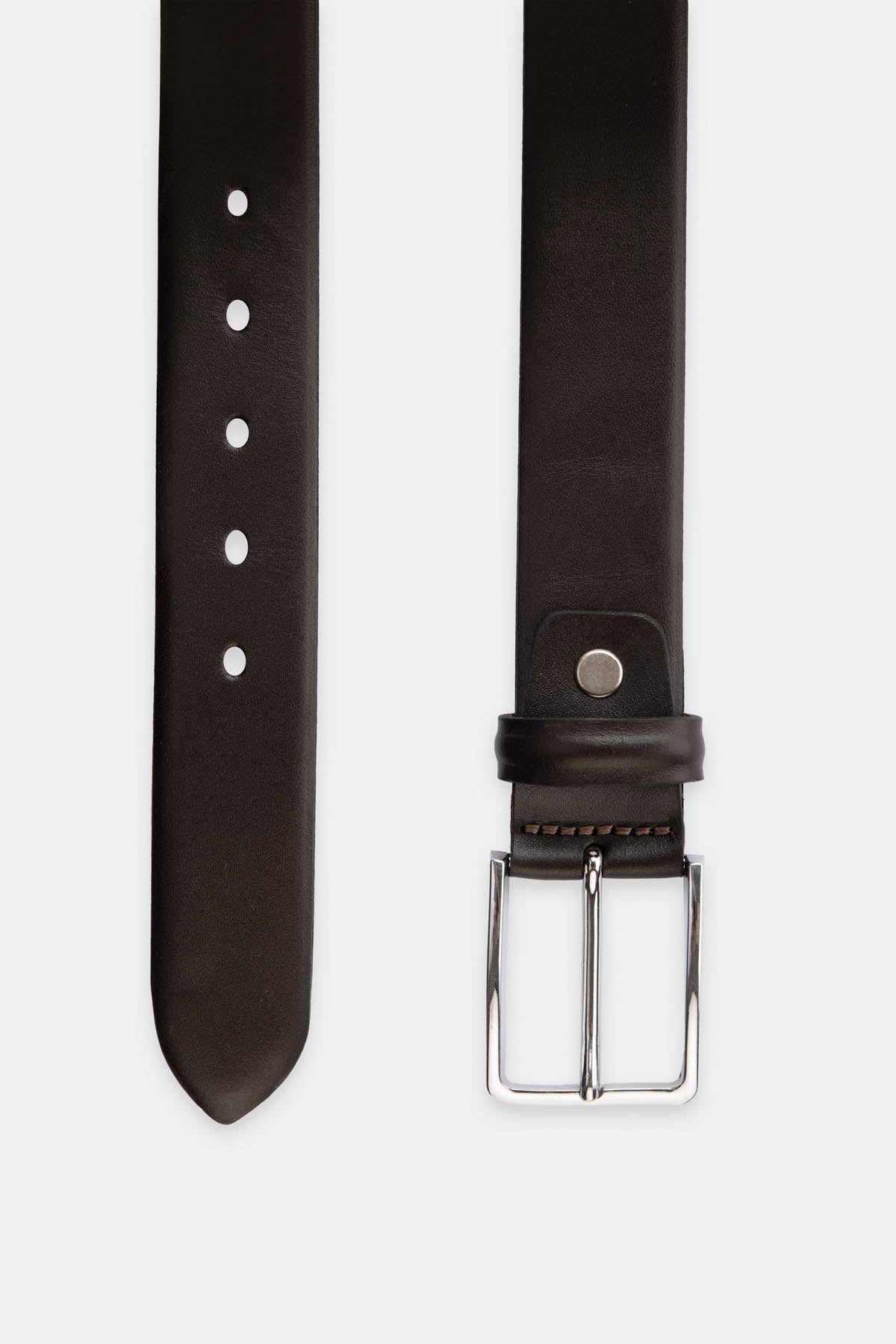 Dark Brown Leather Belt