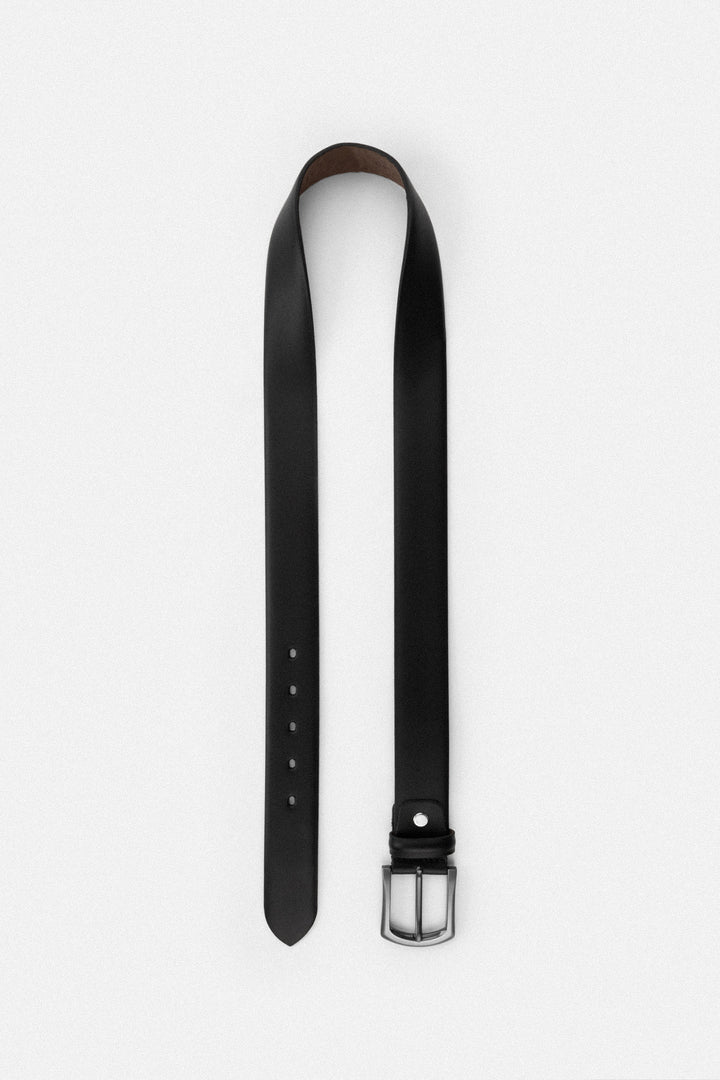Black Classic Leather Belt