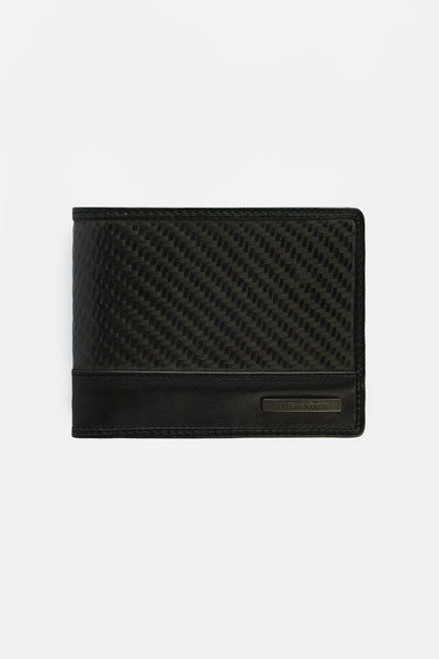 Patterned Black Wallet
