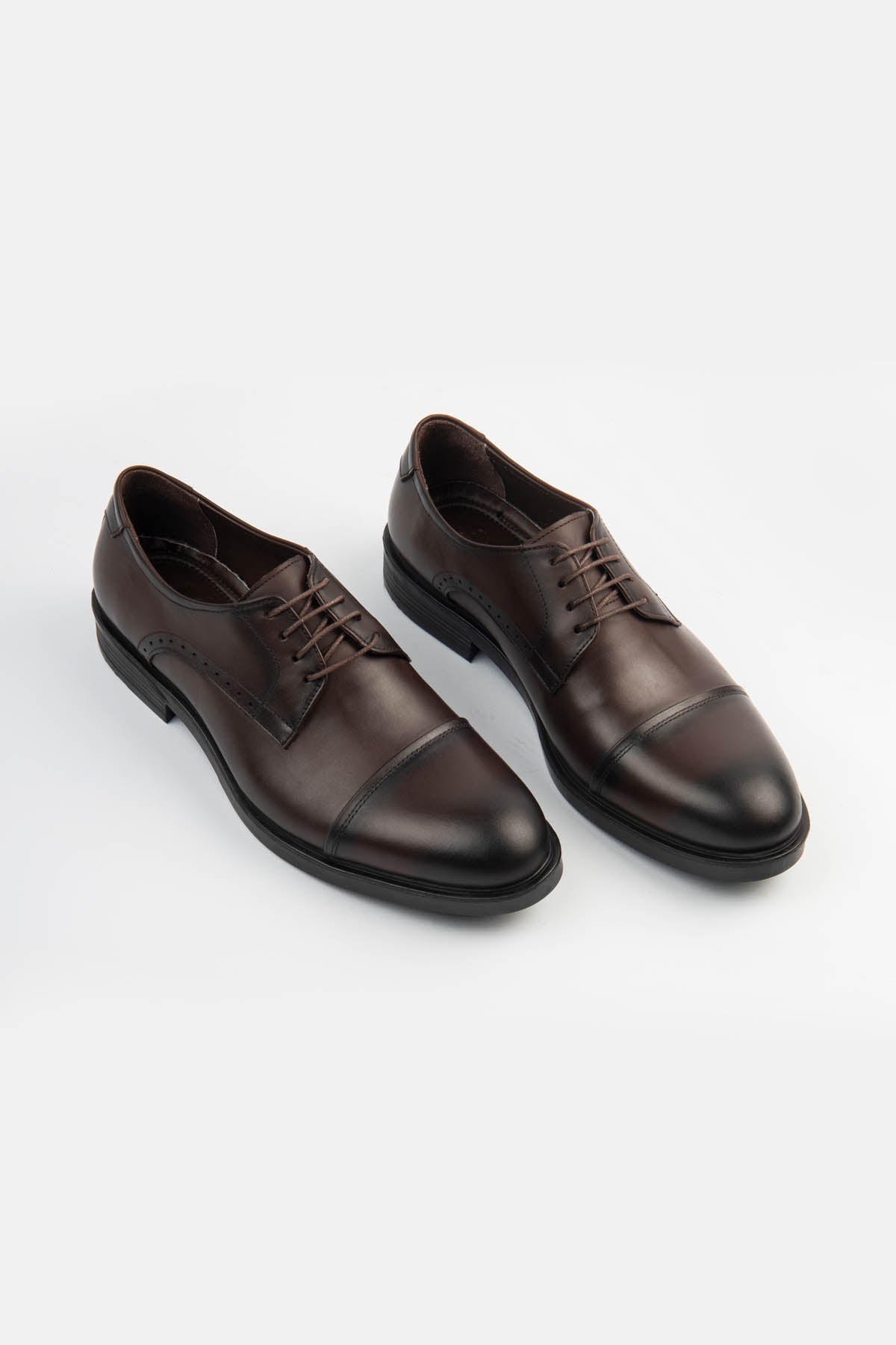 Oxford Brown Leather Shoes - 2