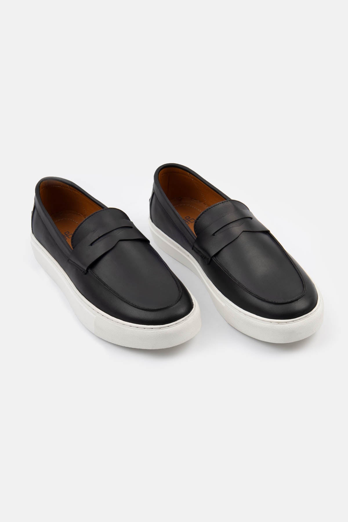 Loafer Black Leather Shoes - 2