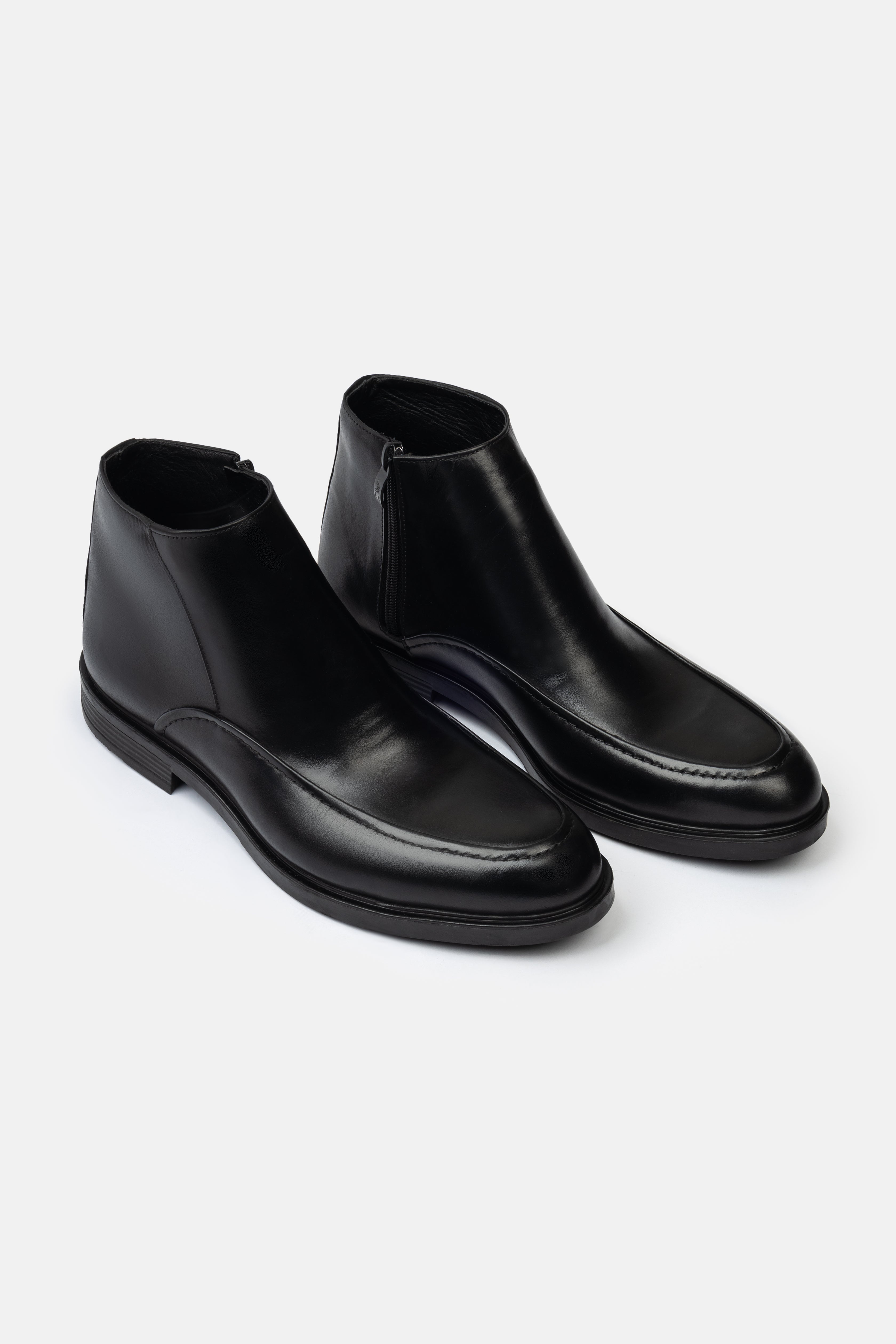 Black Leather Chelsea Boots