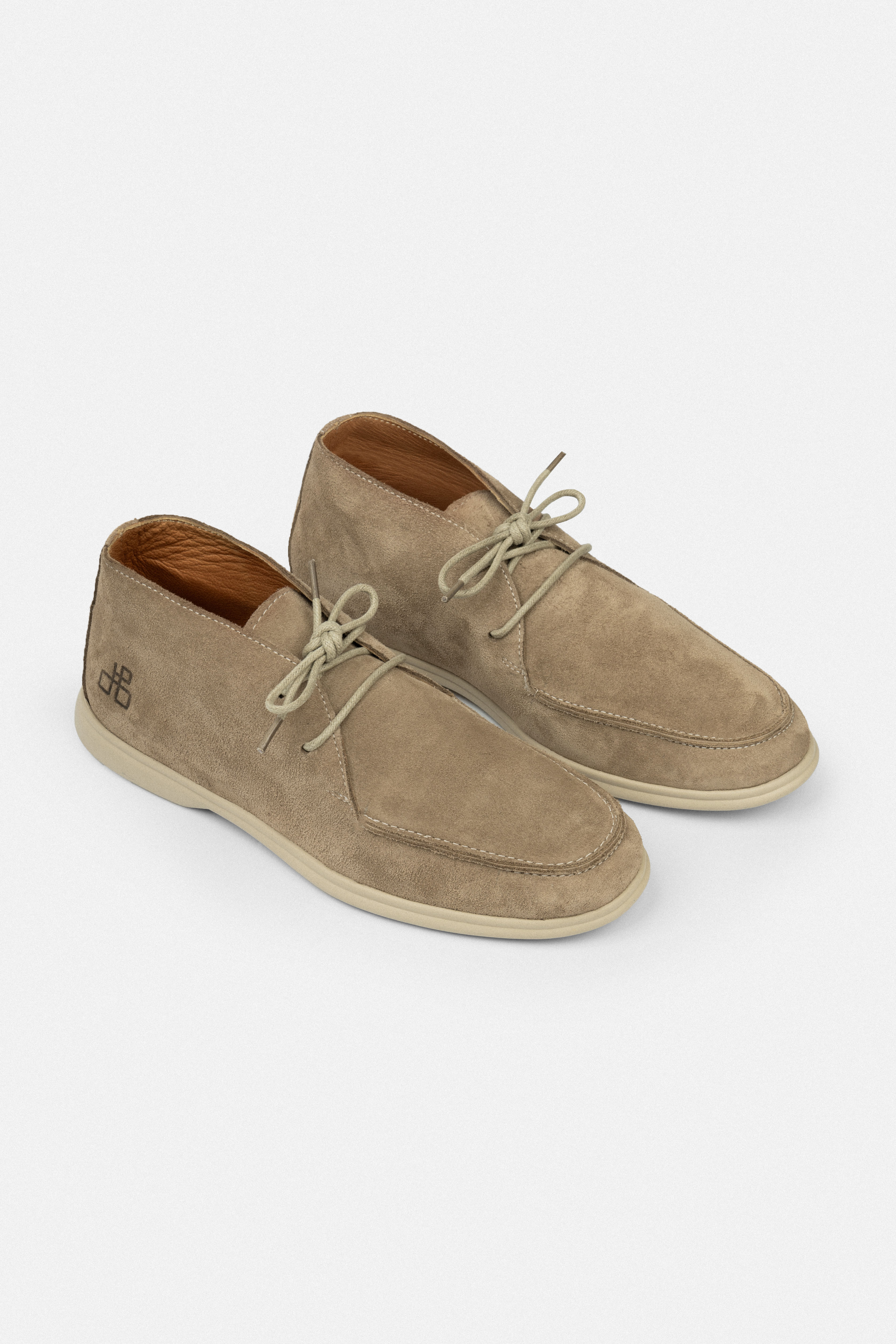 Light Beige Chamois Chukka Boots