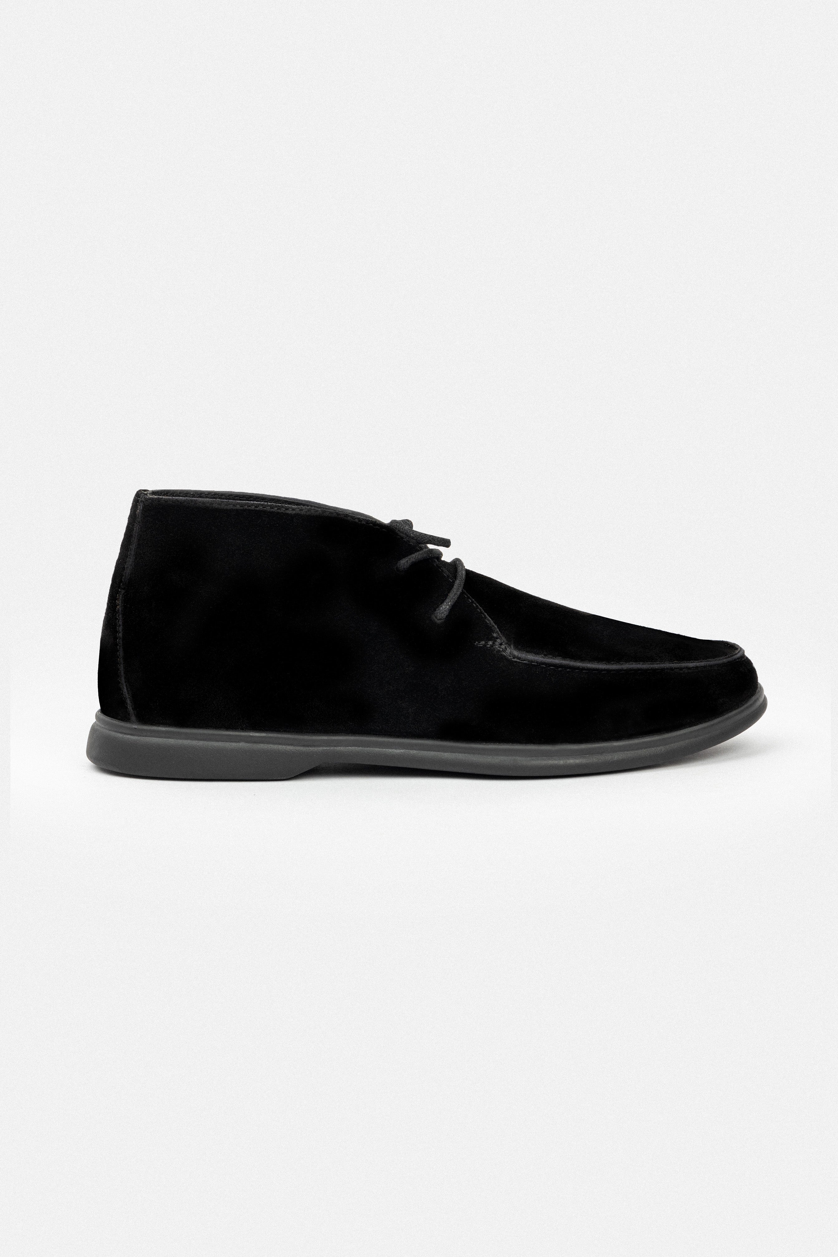 Black Chamois Chukka Boots