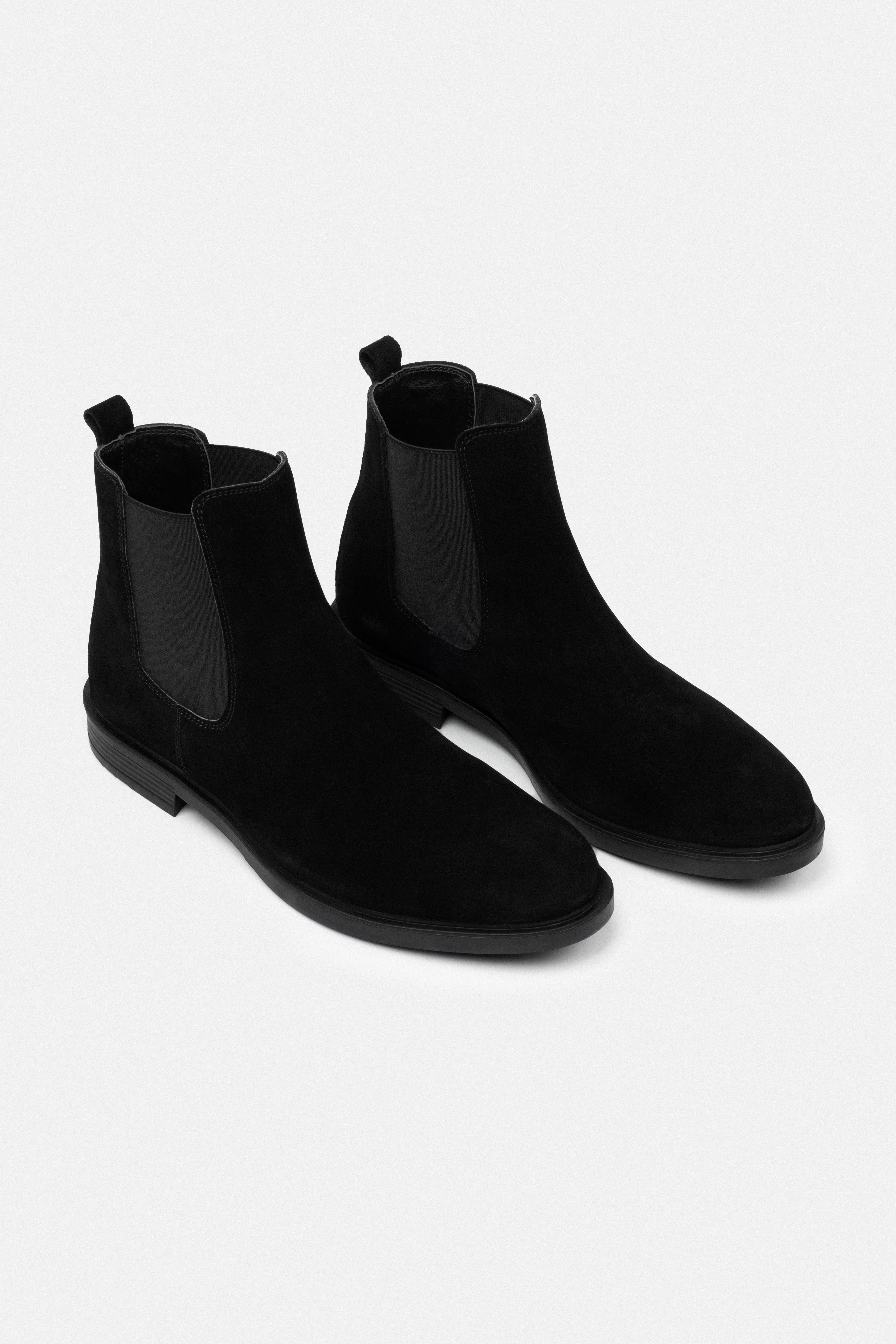 Black Chamois Chelsea Boots