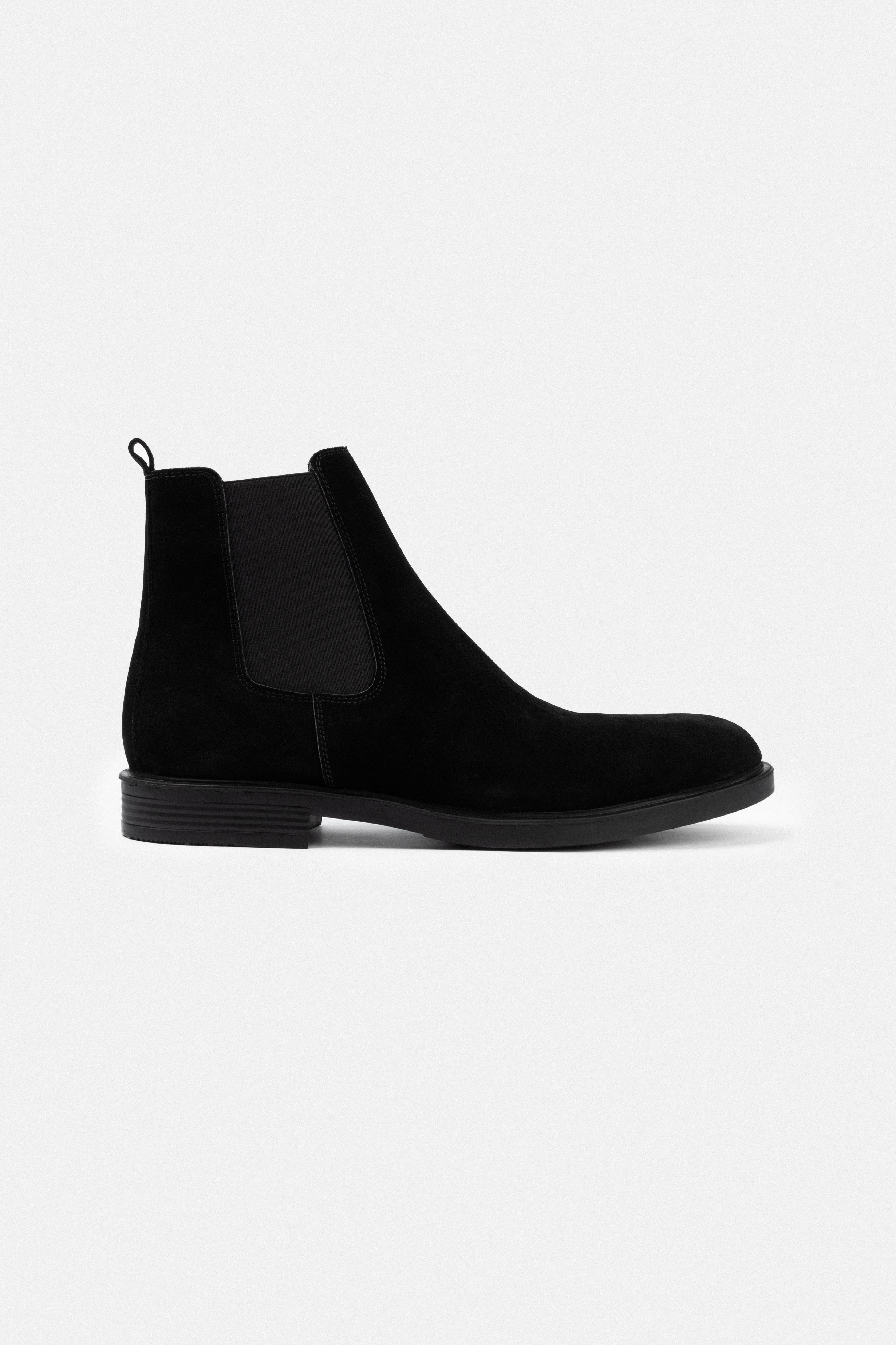 Black Chamois Chelsea Boots