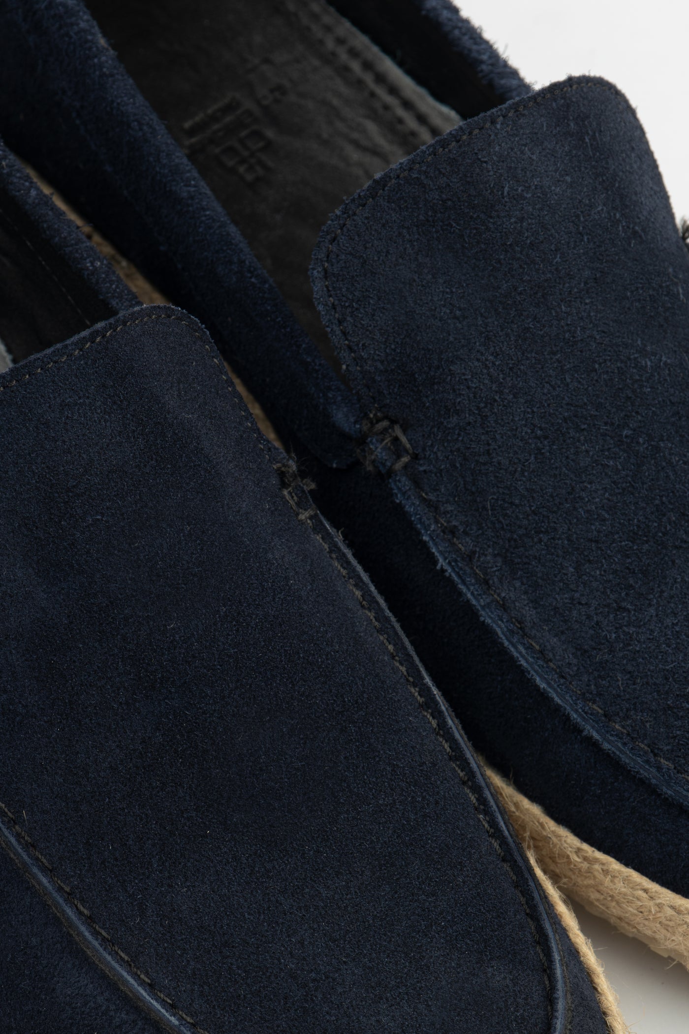 Moccasin Dark Navy Chamois Shoes