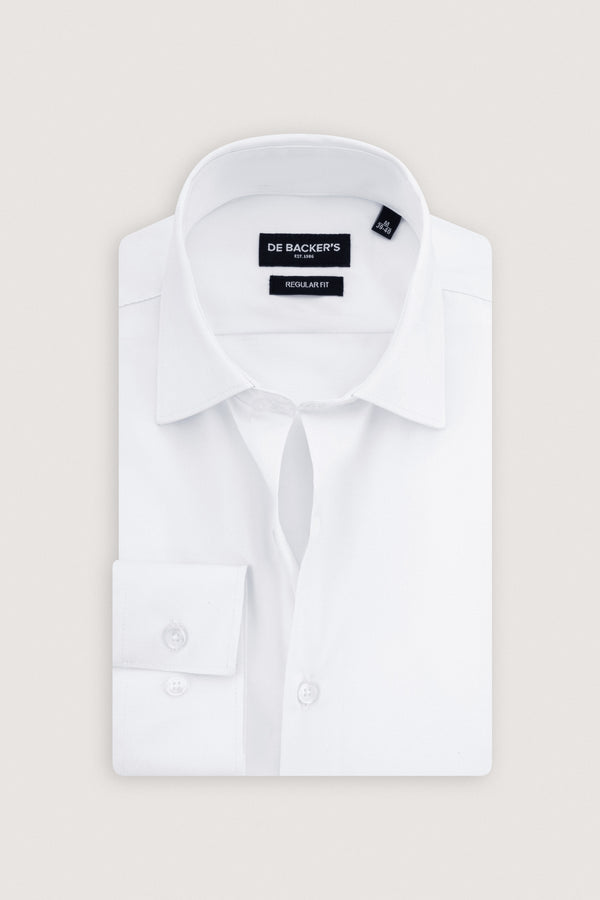 White Bamboo Blend Classic Shirt - De Backers - 1