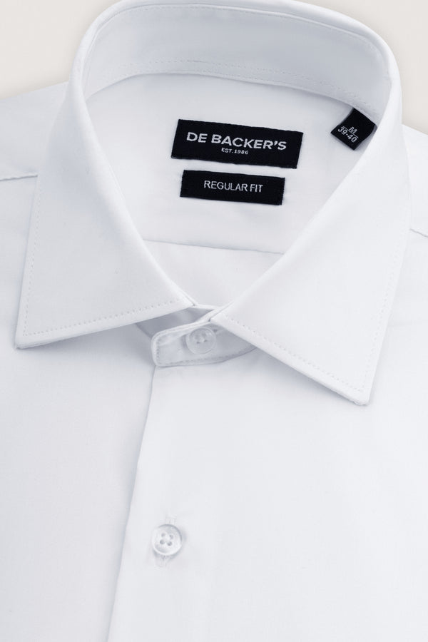 White Bamboo Blend Classic Shirt - De Backers - 2