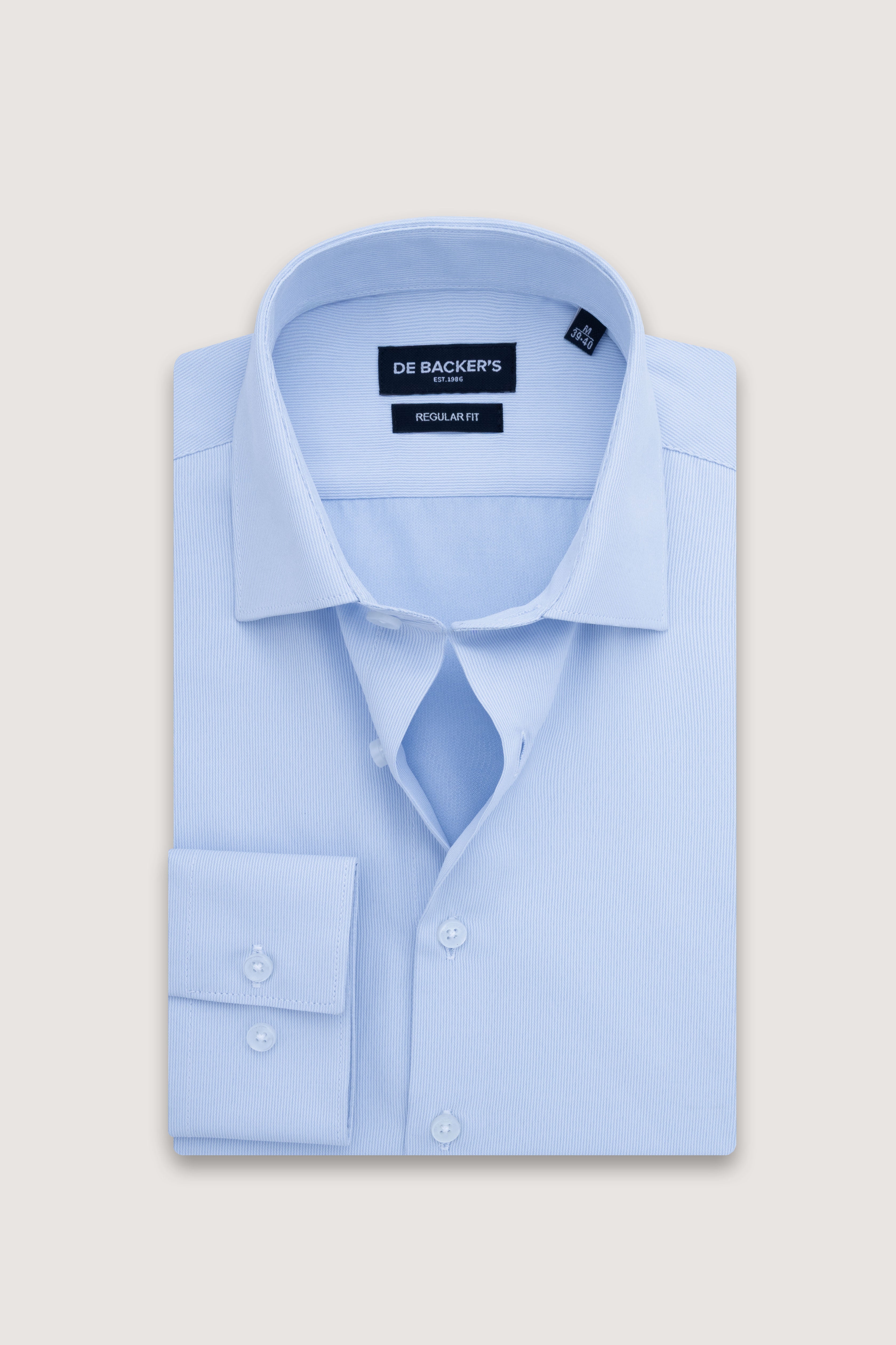 Light Blue Pattered  Classic Shirt