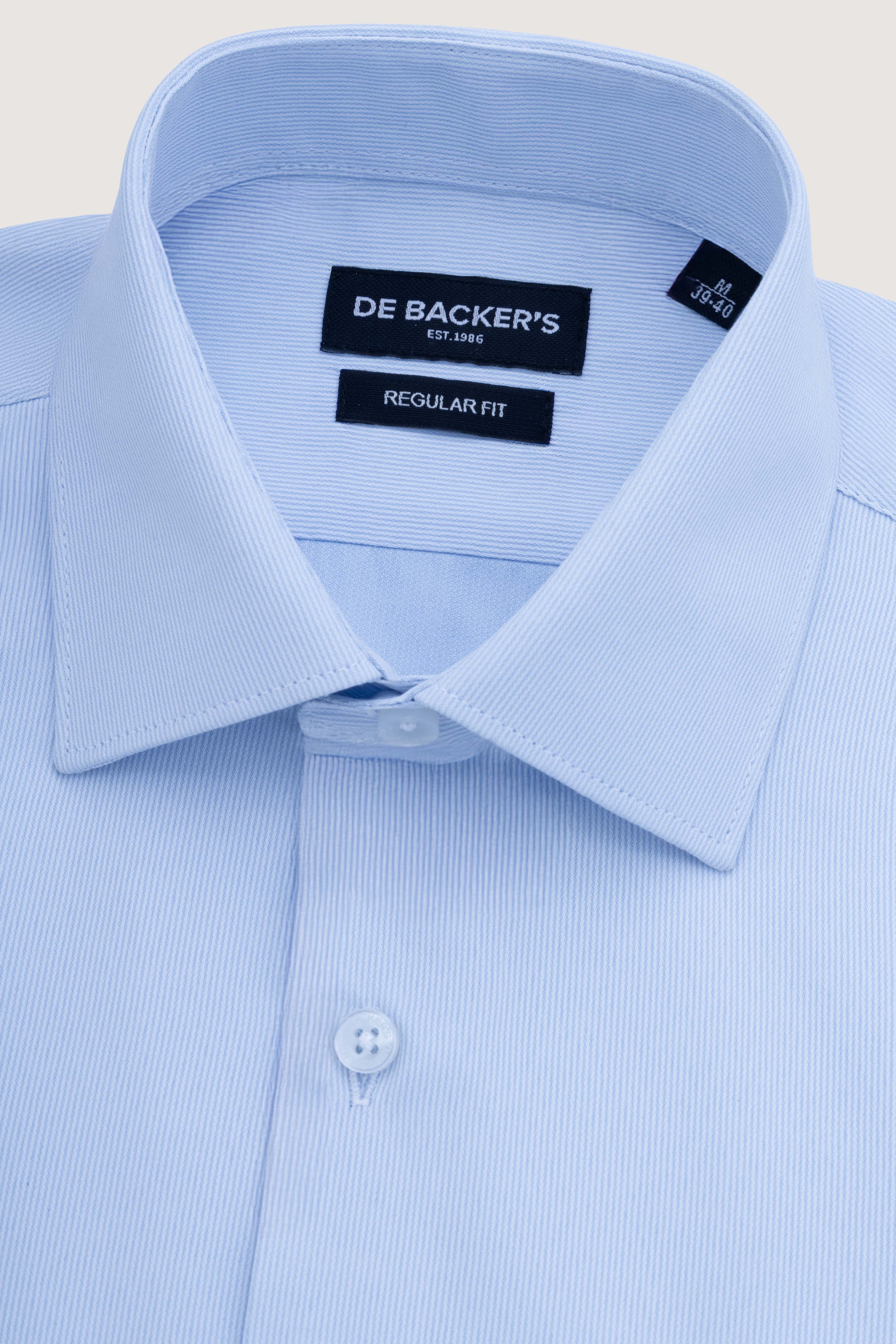 Light Blue Pattered  Classic Shirt