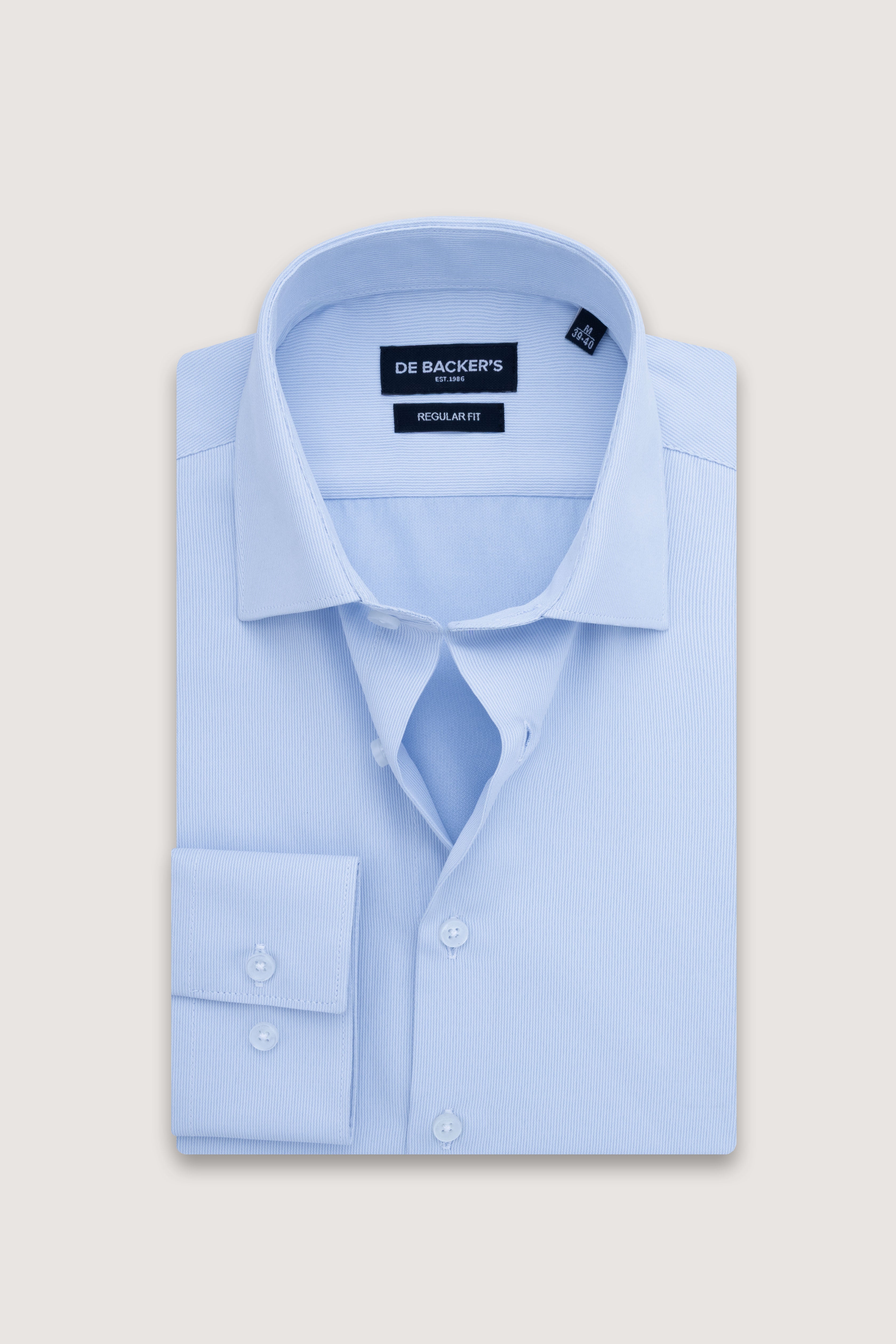 Light Blue Patterned Bamboo Slim Classic Shirt