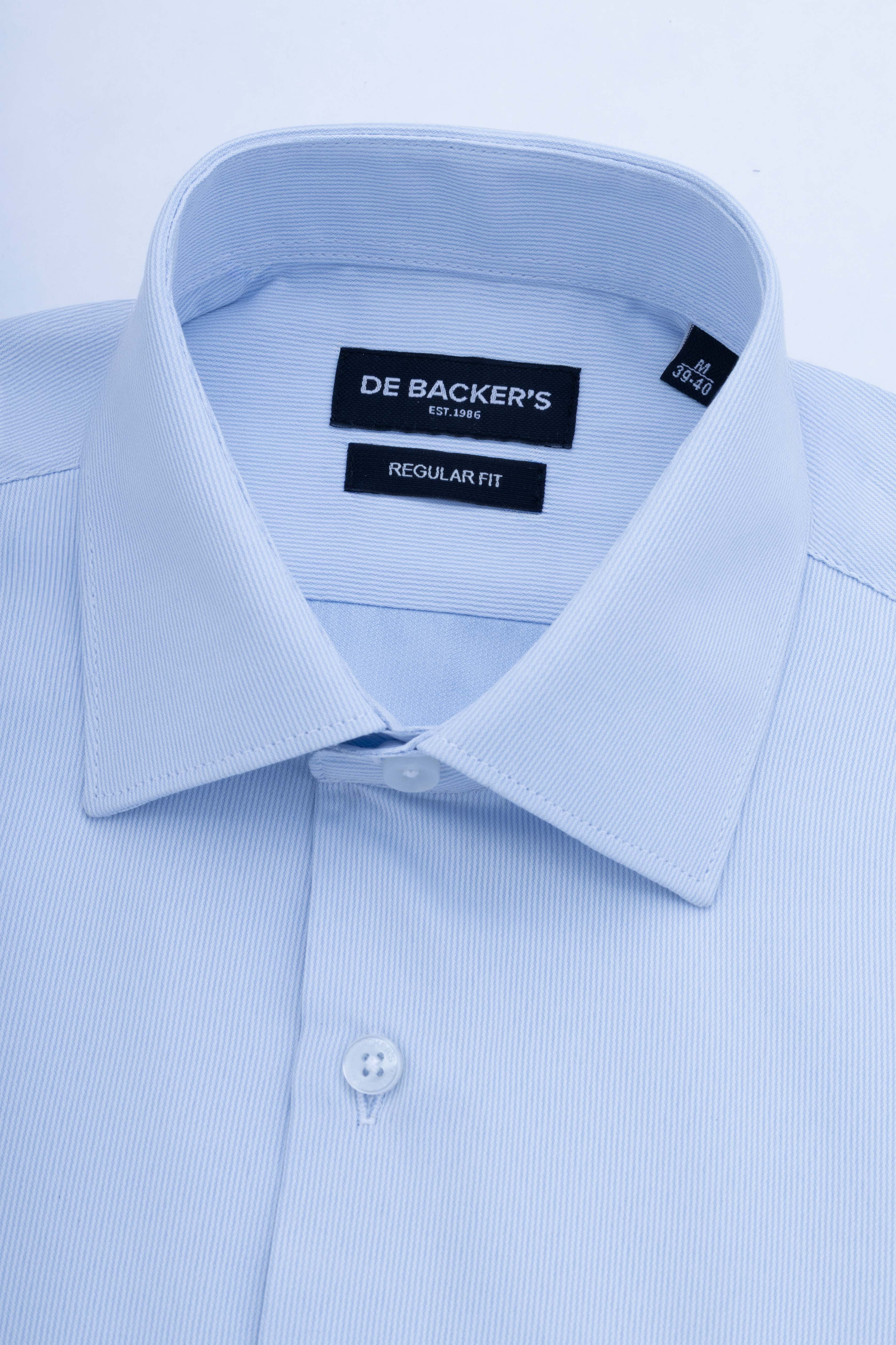 Light Blue Patterned Bamboo Slim Classic Shirt