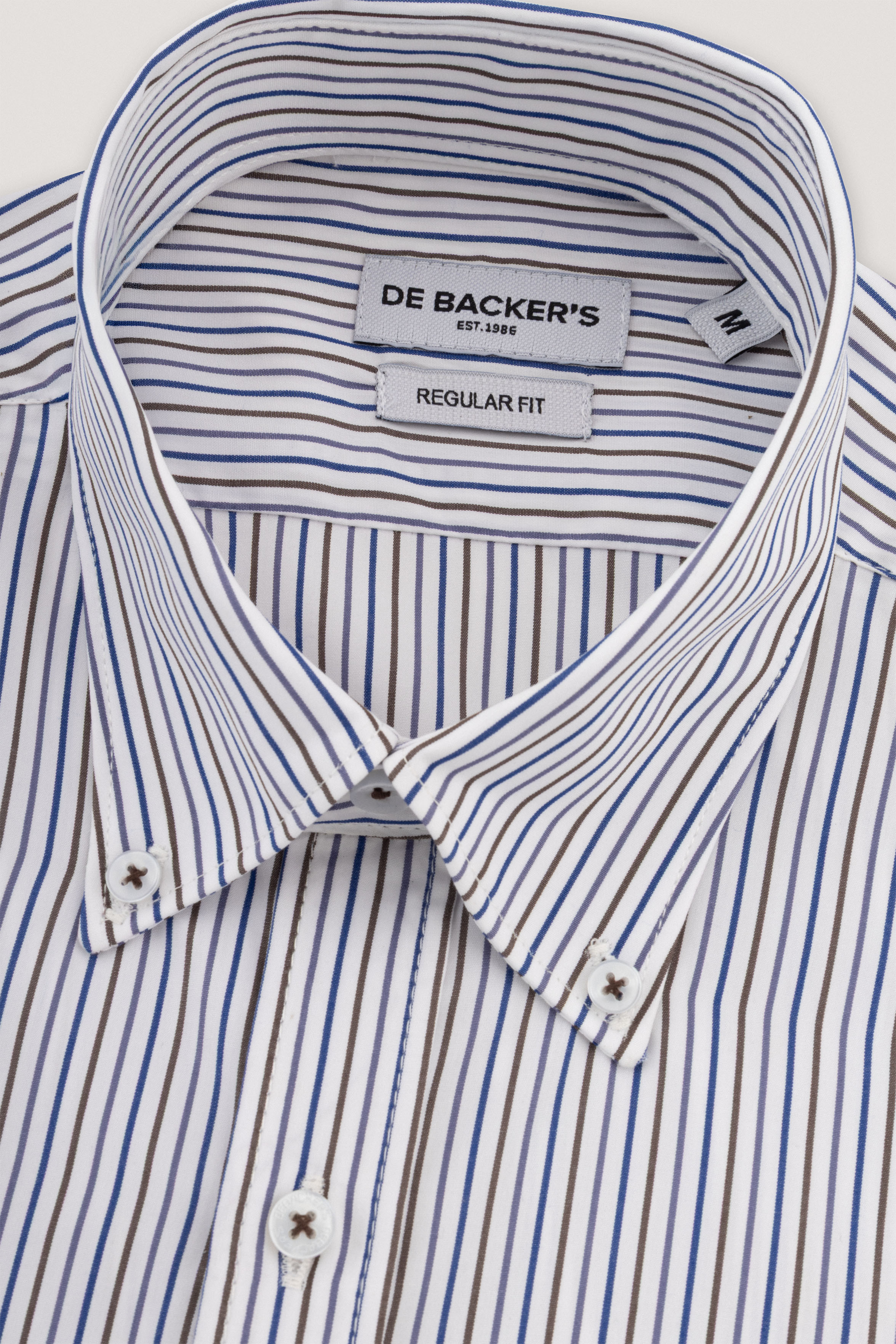 Navy Striped Smart Casual Shirt