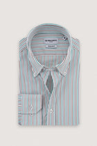Green Striped Smart Casual Shirt - De Backers - 1