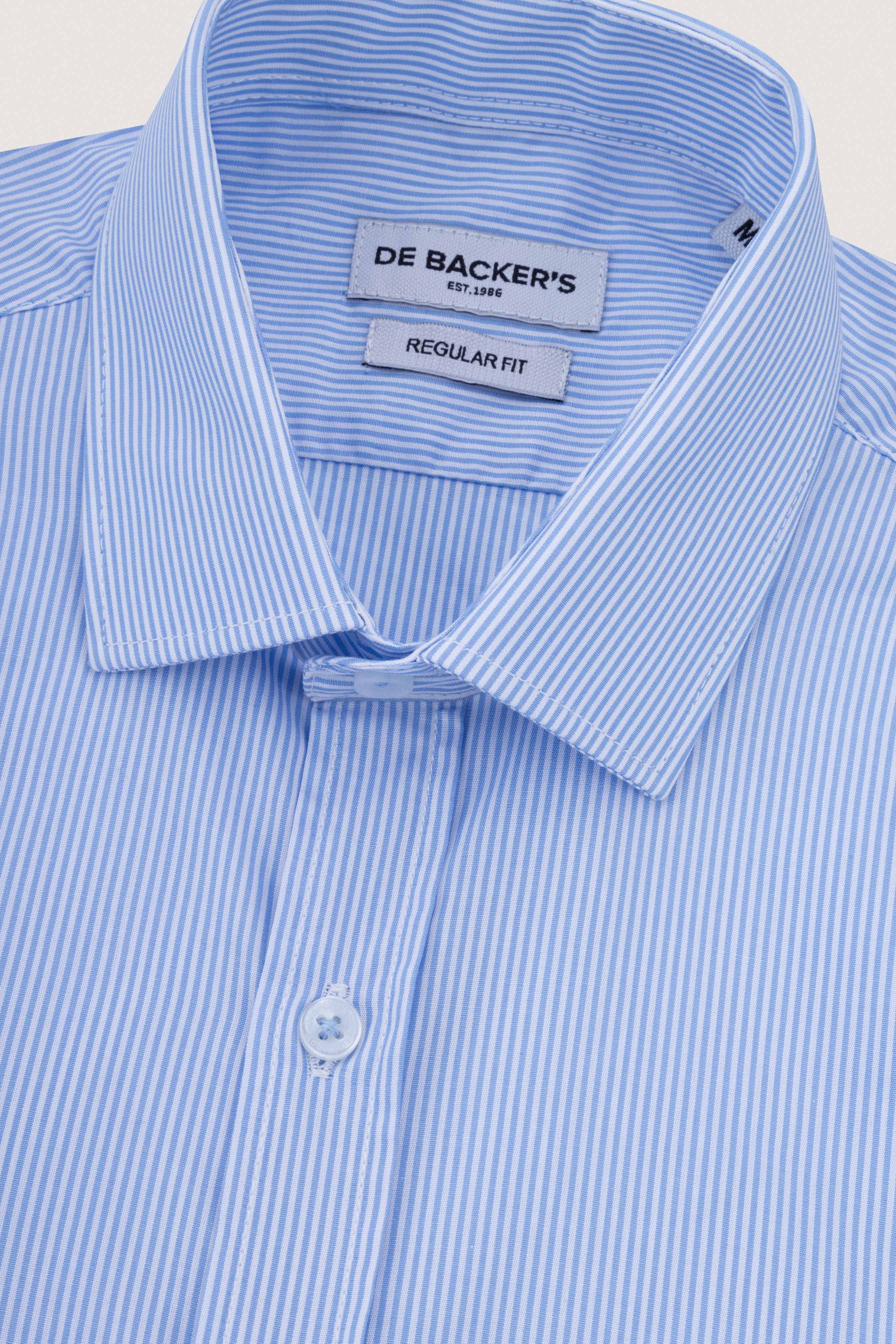 Light Blue Striped Smart Casual Shirt