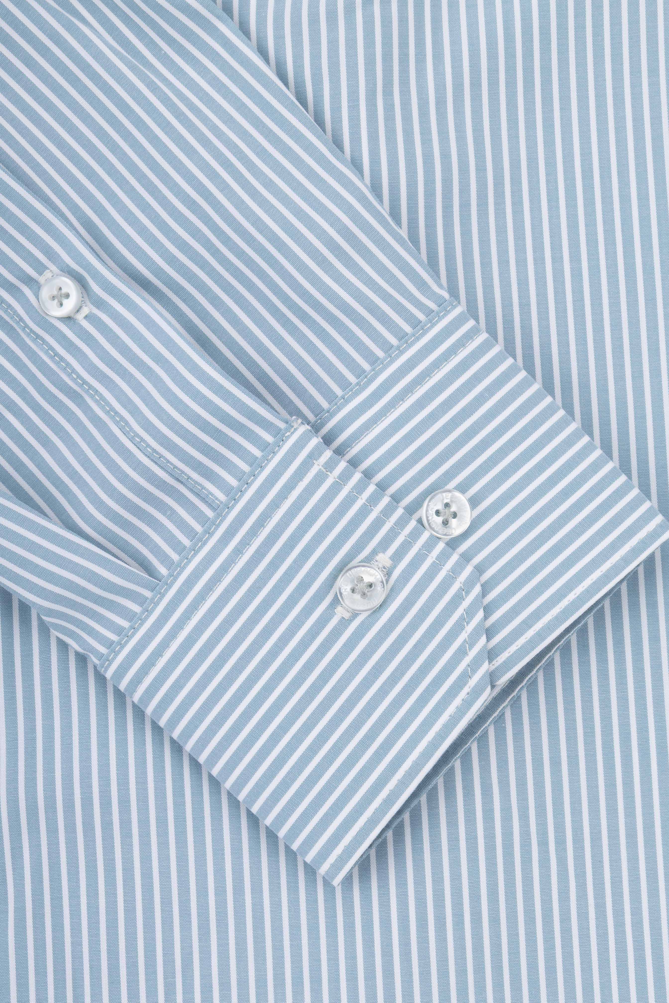 petroleum Striped Smart Casual Shirt