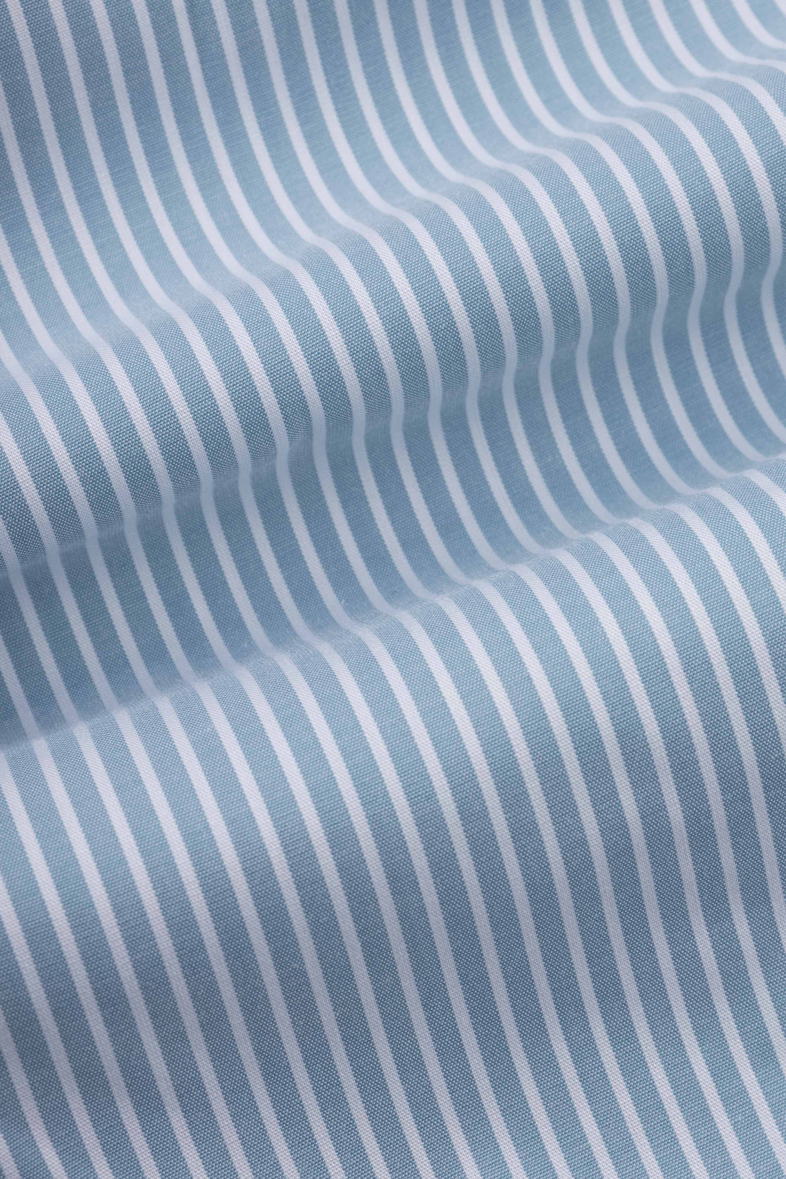 petroleum Striped Smart Casual Shirt