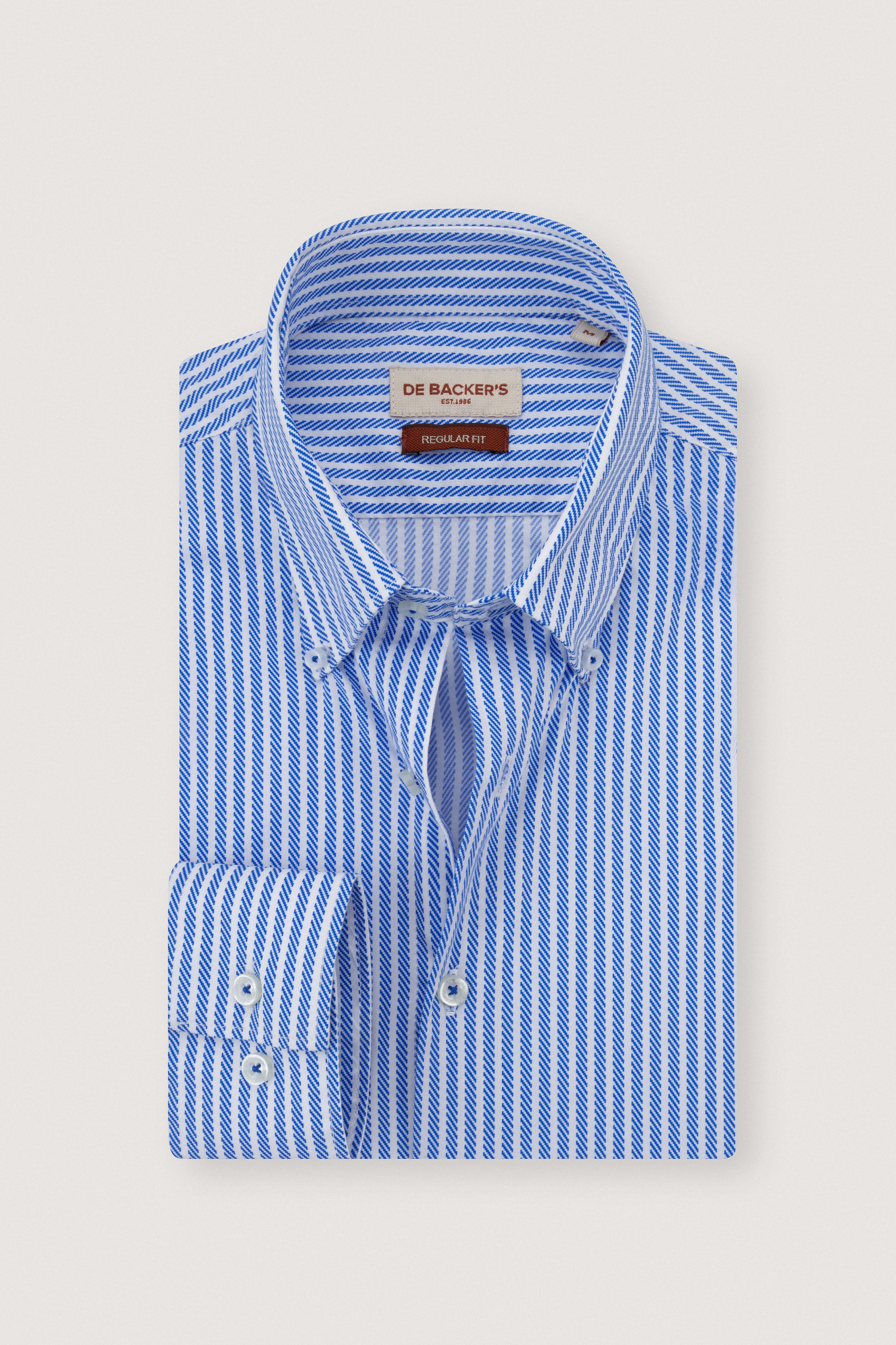 Blue Patterned Smart Casual Shirt
