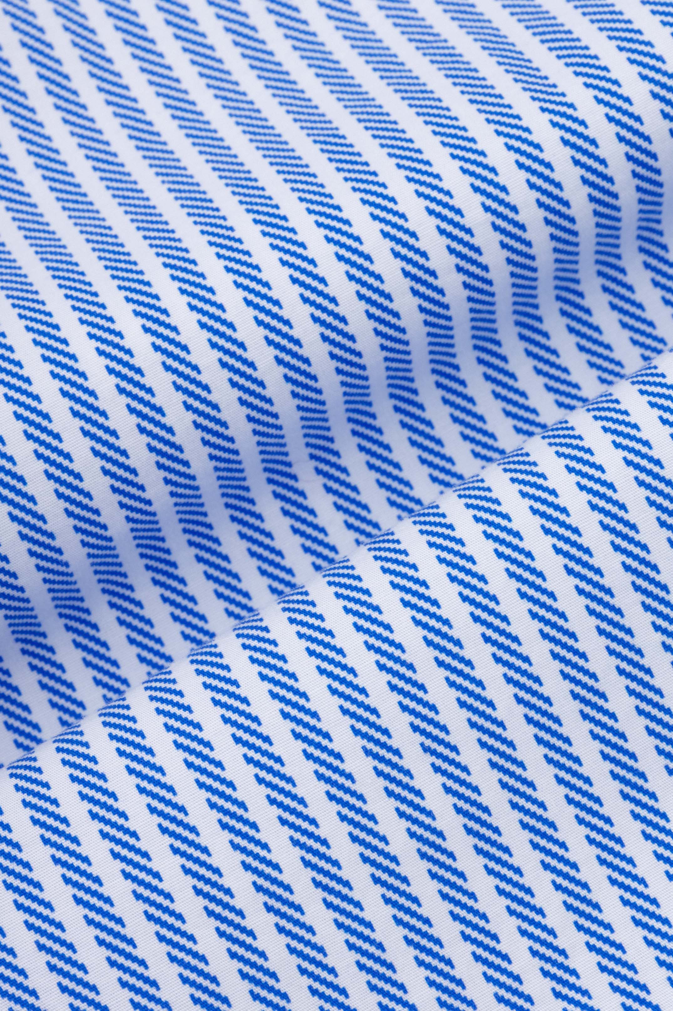 Blue Patterned Smart Casual Shirt