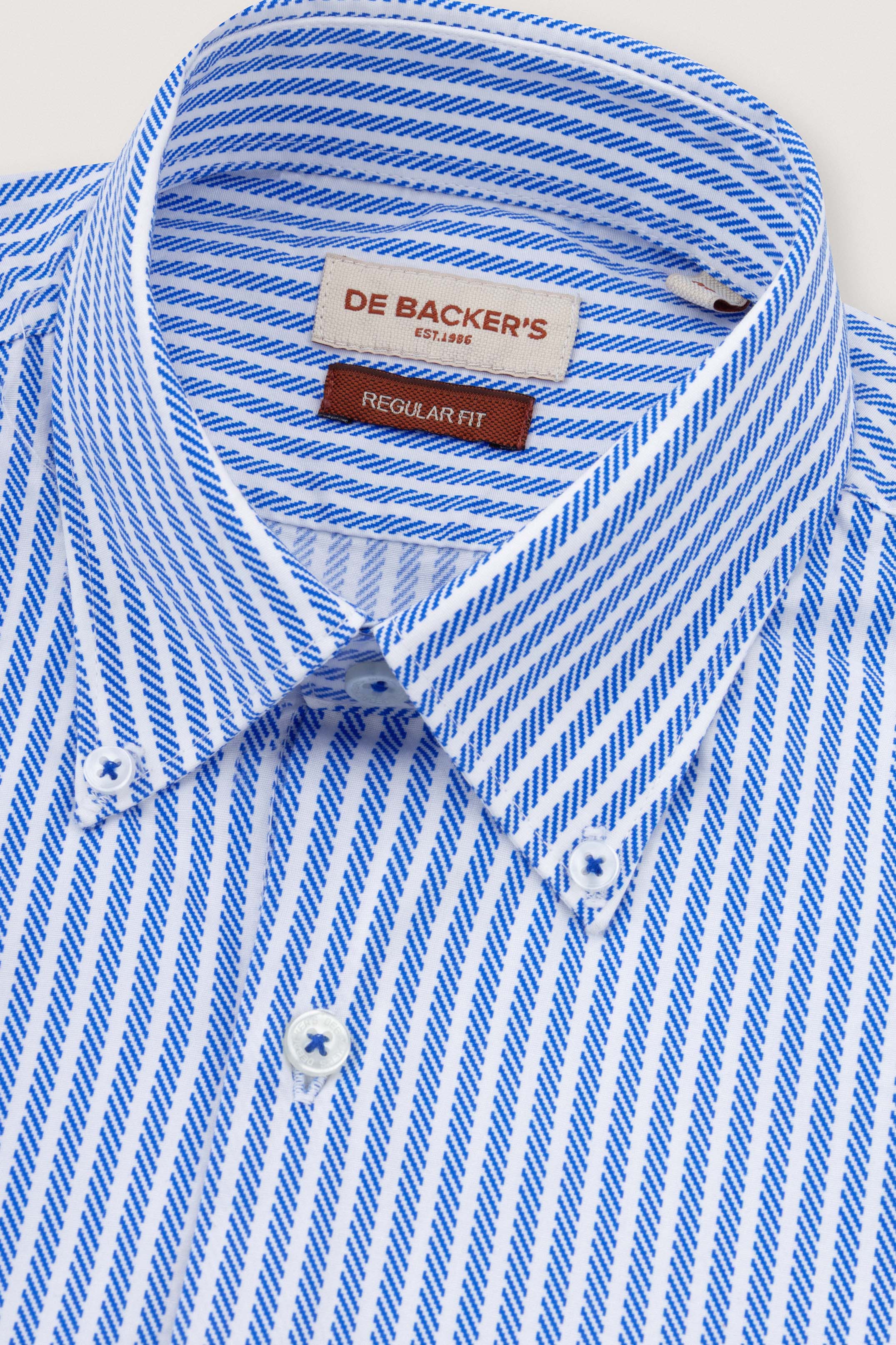 Blue Patterned Smart Casual Shirt