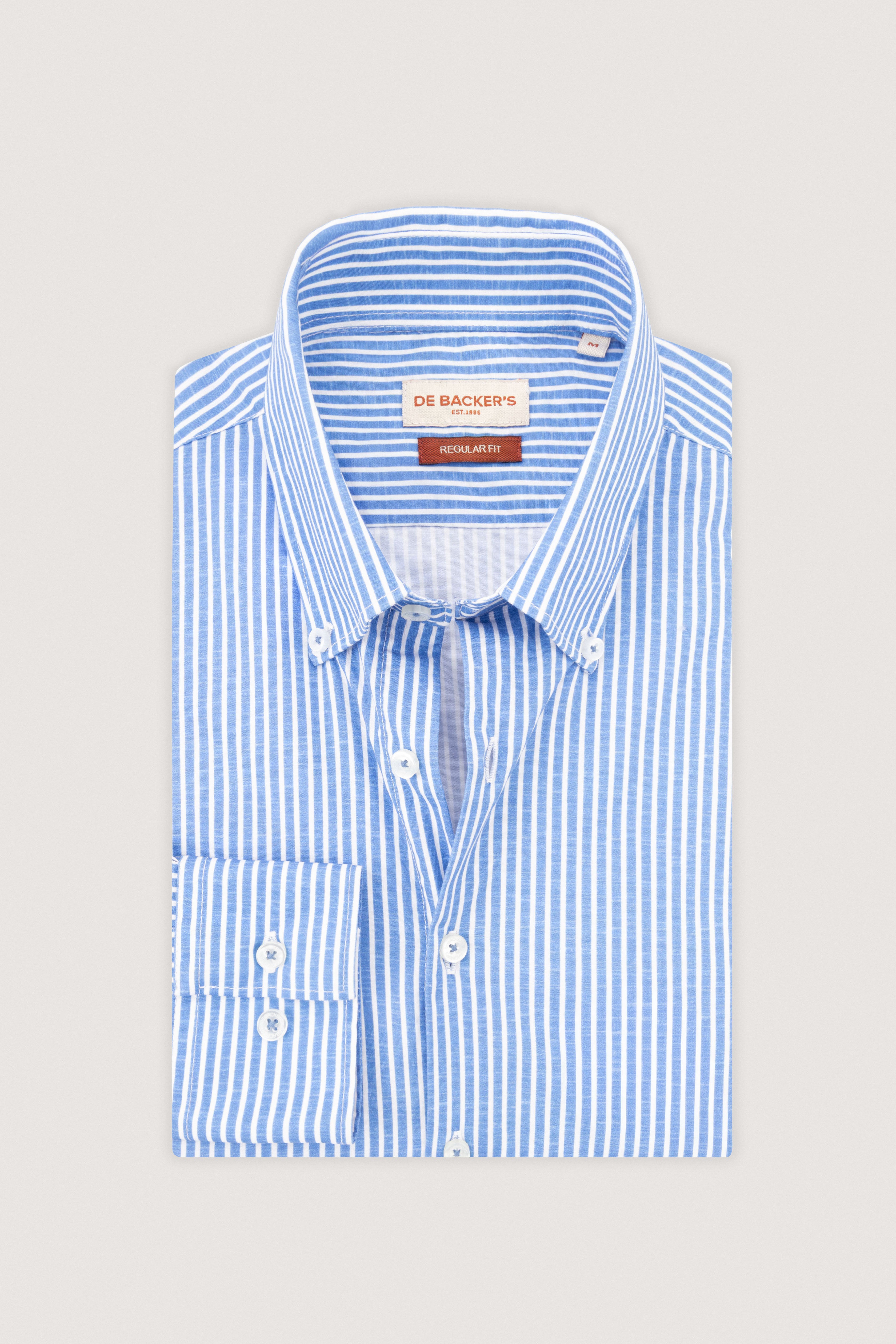 Light Blue Striped Smart Casual Shirt