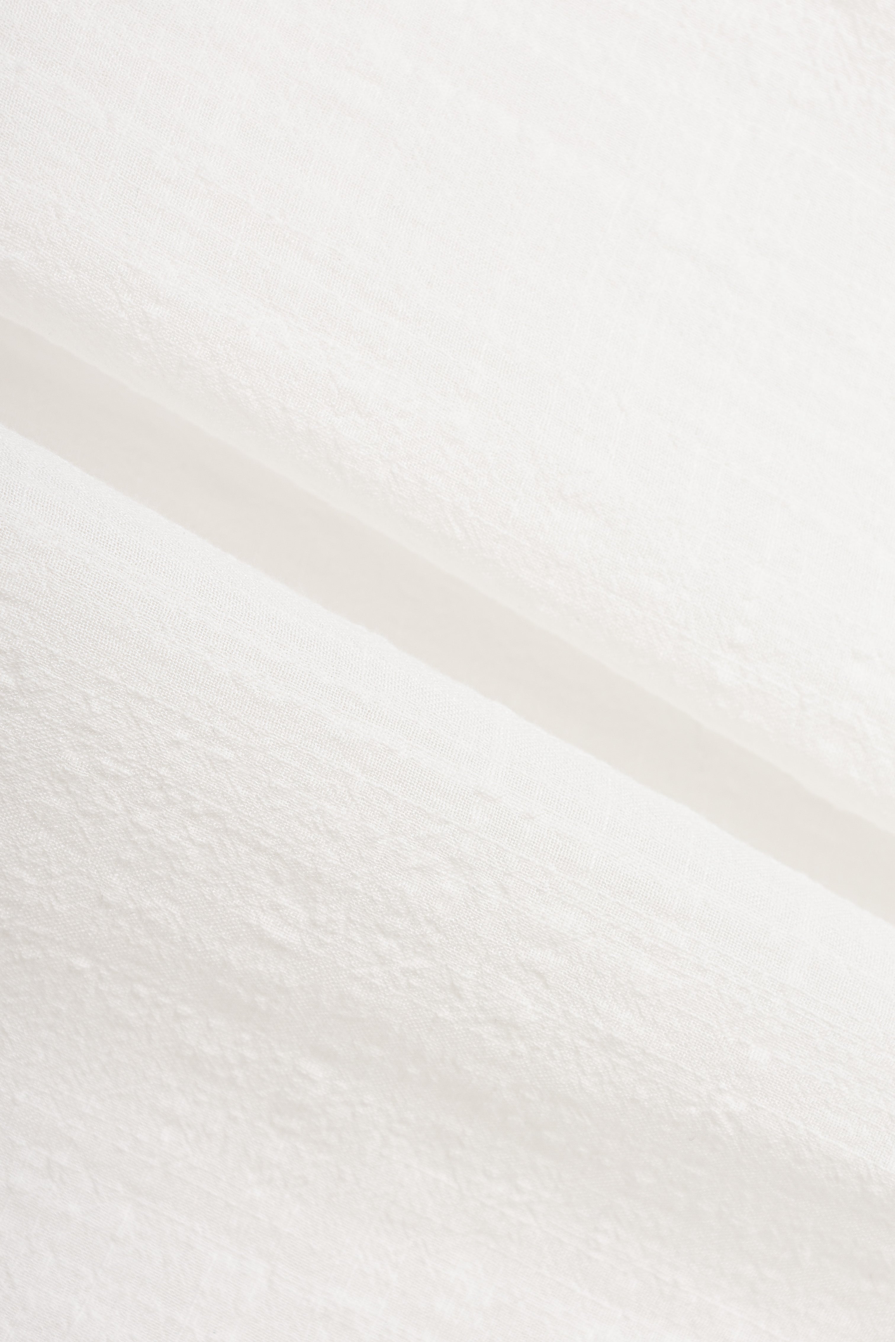 White Textured Short-Sleeve Shirt