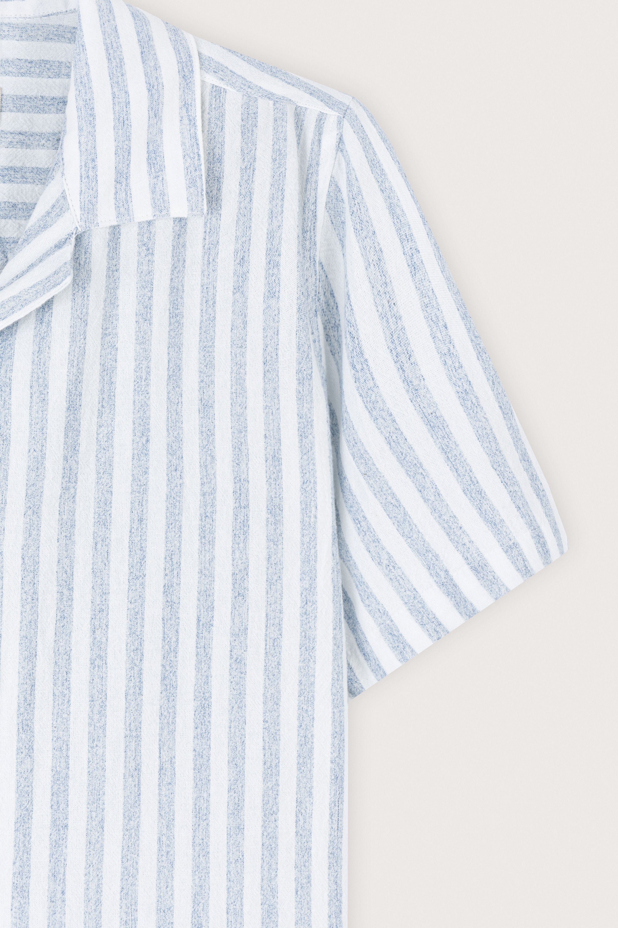 Light Blue Striped Short-Sleeve Shirt