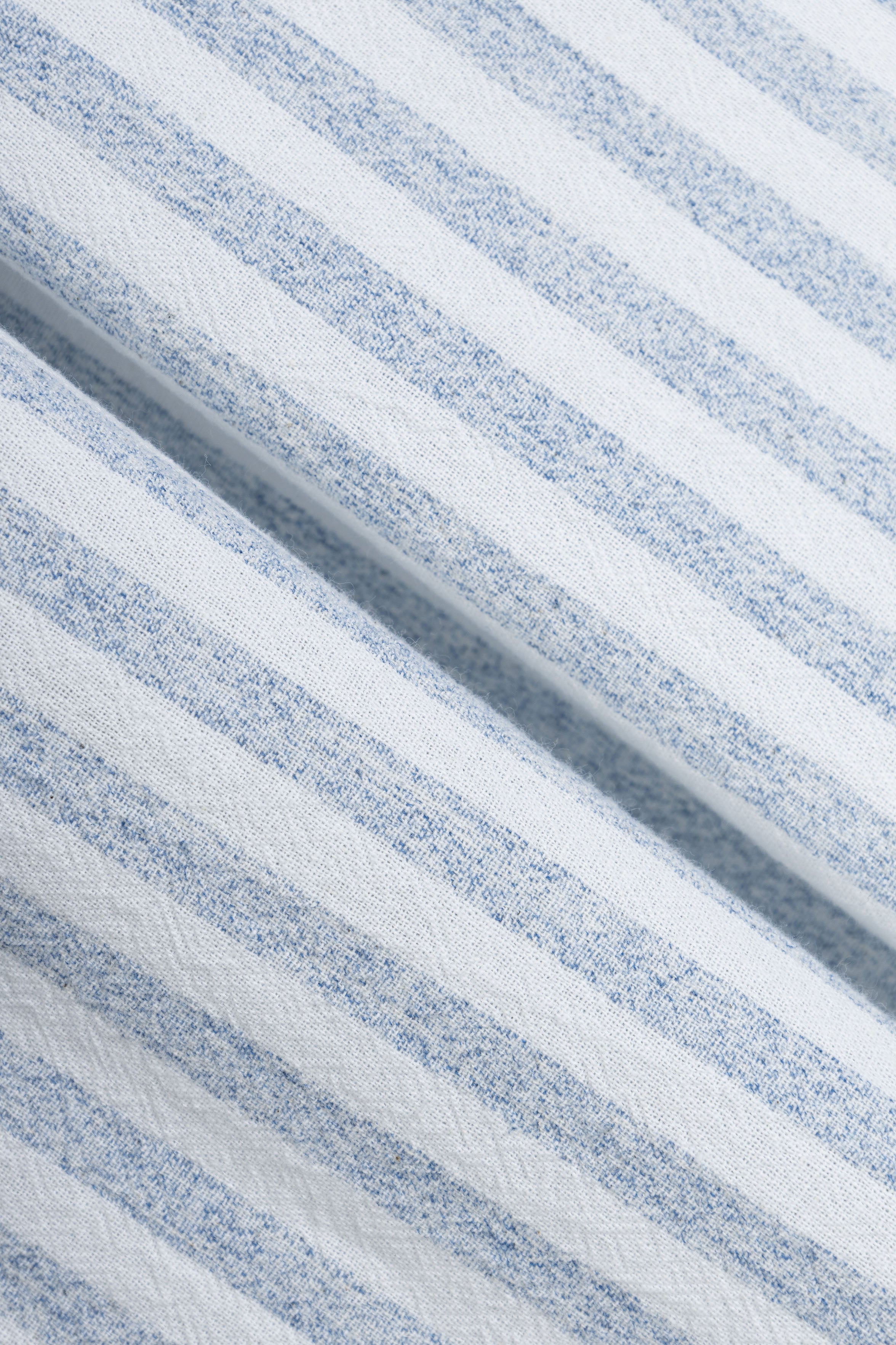 Light Blue Striped Short-Sleeve Shirt